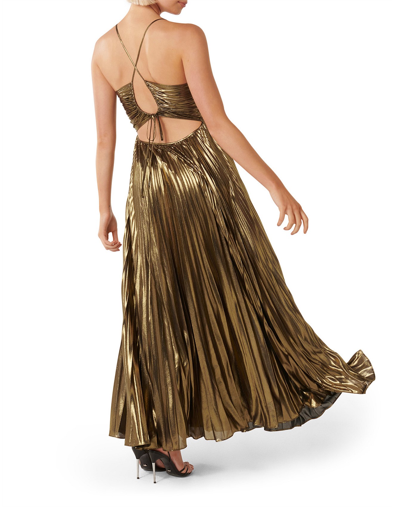 Forever New Gabriella Metallic Pleated Maxi | David Jones