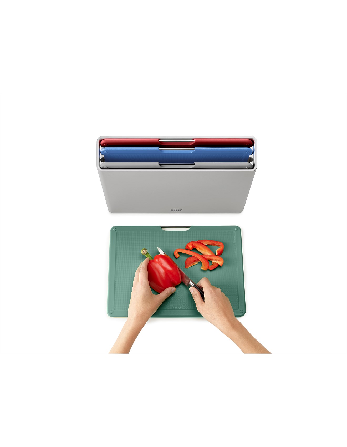 Joseph Joseph Folio 4pc Board Set Large (silver/coast) | David Jones