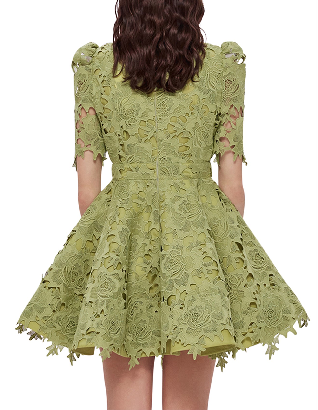 Leo Lin Elise Lace Short Sleeve Mini Dress David Jones