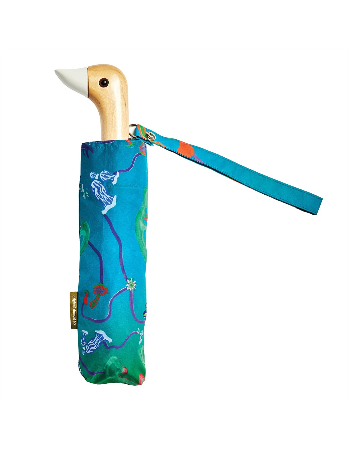 Original Duckhead Duck Umbrella Compact -Aqua Fungi David Jones