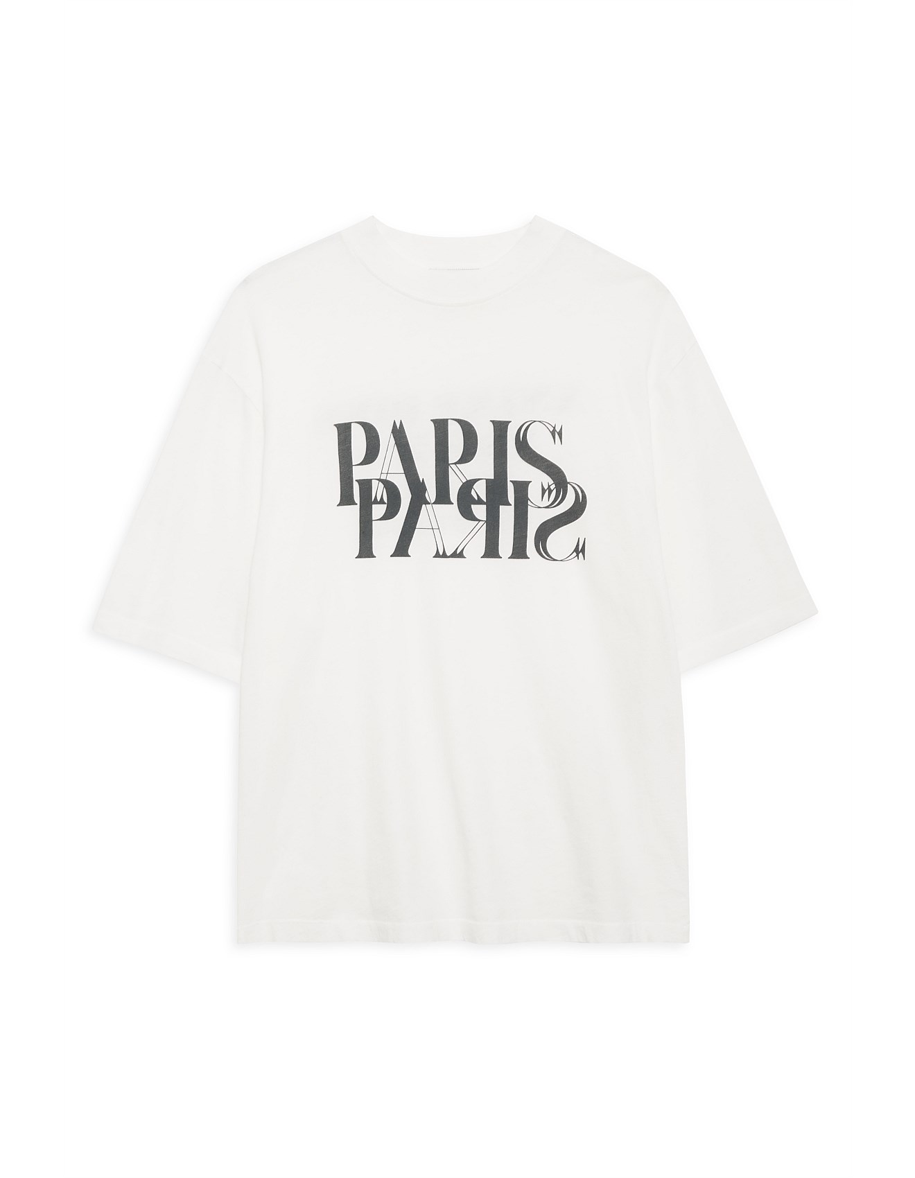 Anine Bing Avi T-shirt Paris Ivory David Jones