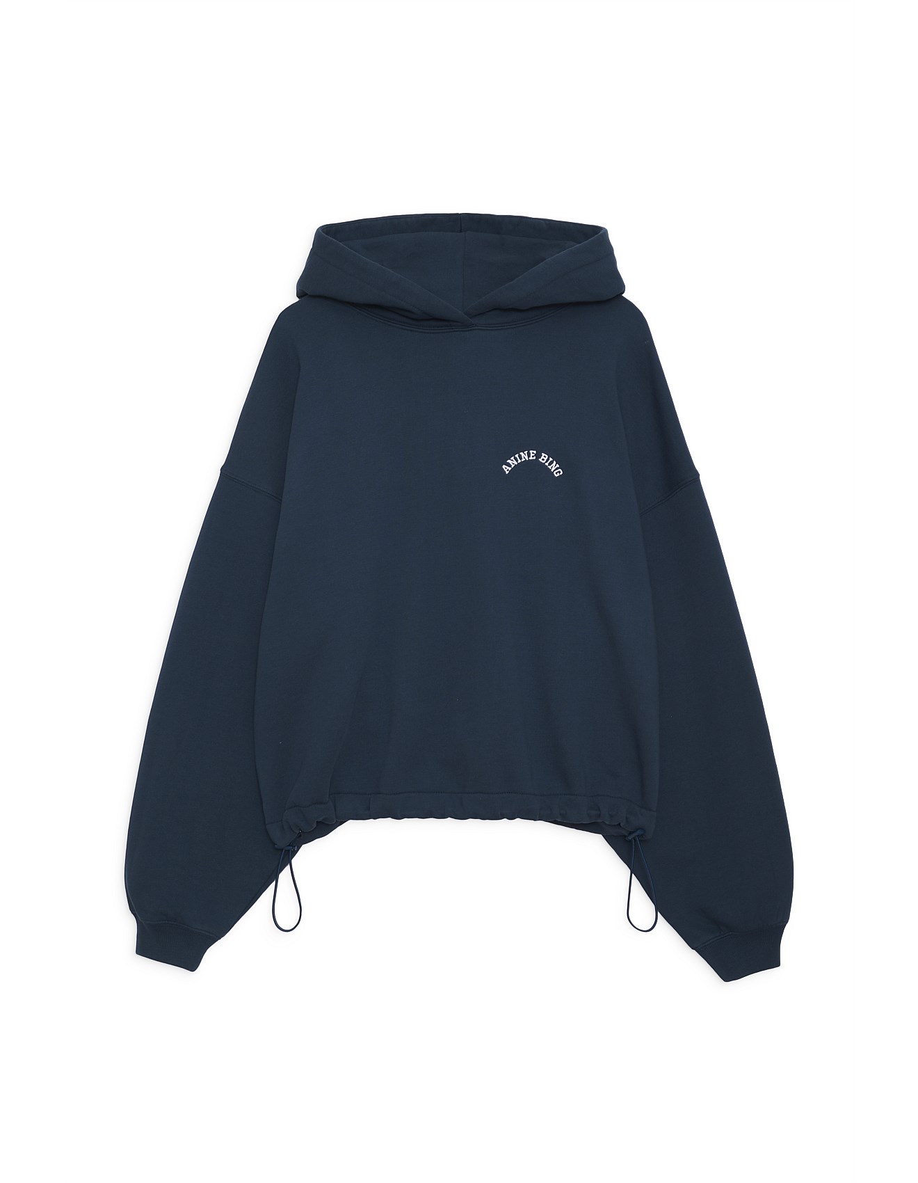 Anine Bing Lucy Hoodie Anine Bing Logo Navy David Jones