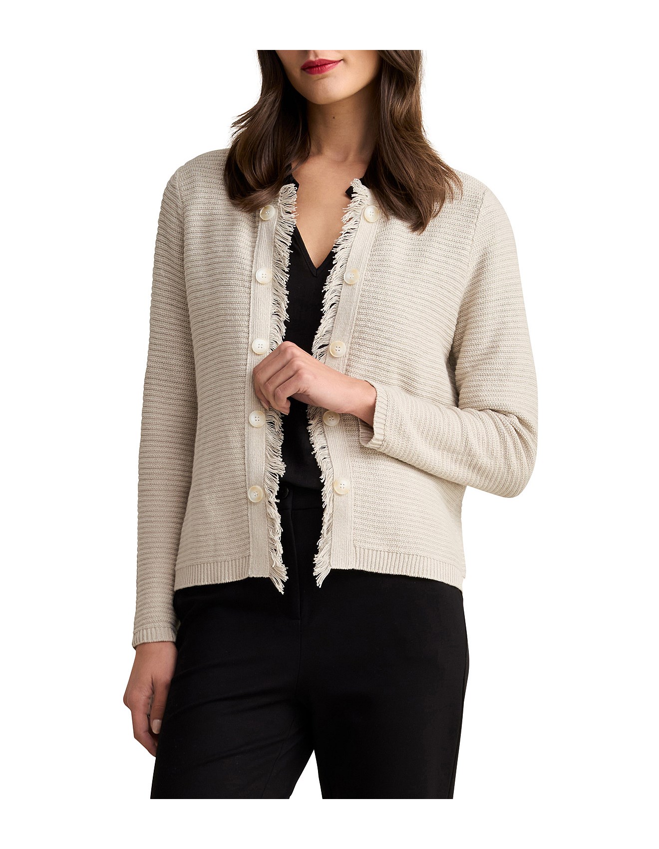 ito fukuoka/ linen cardigan /smoky blue Blue Illusion Natural