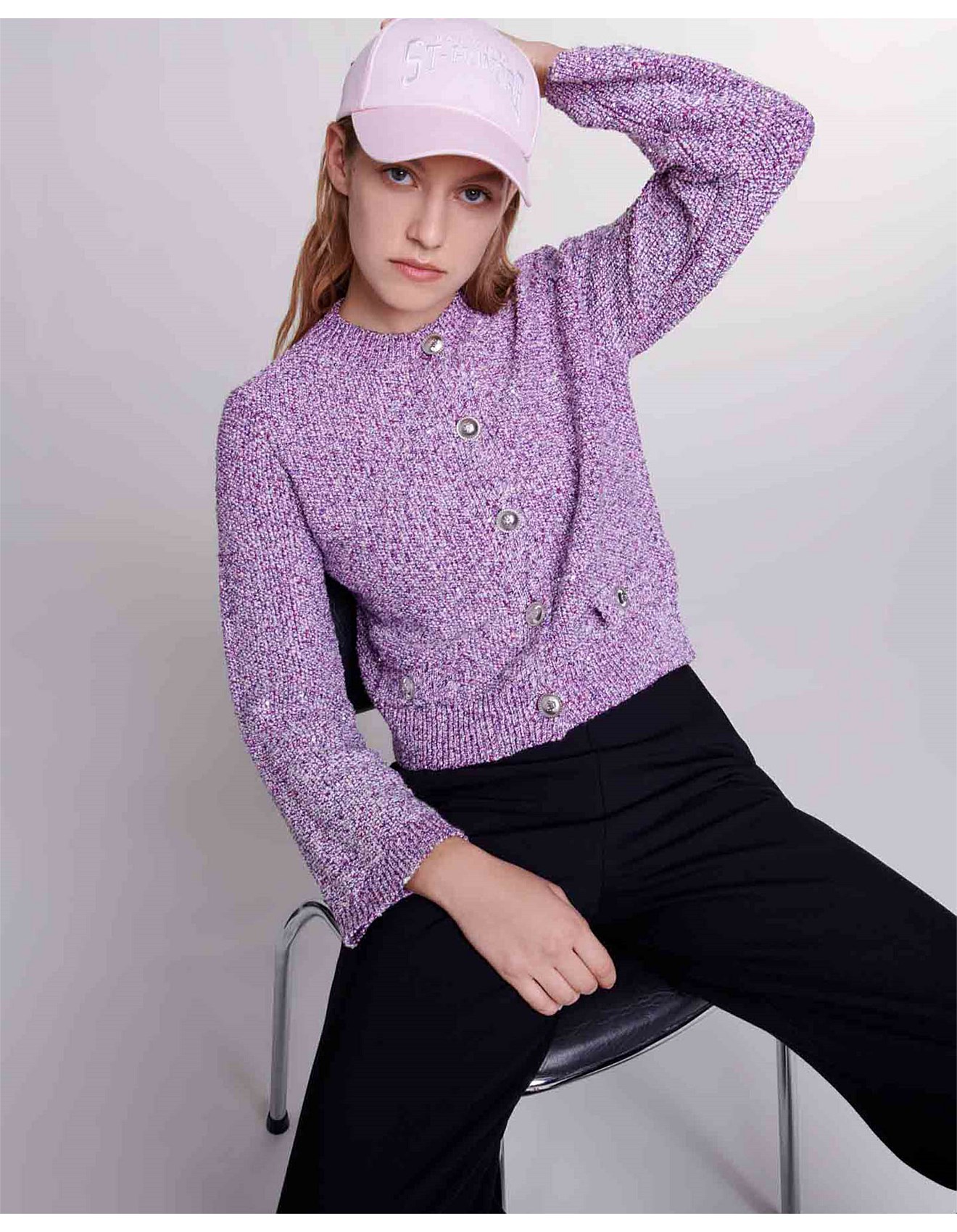 Maje My Purple Cardigan | David Jones
