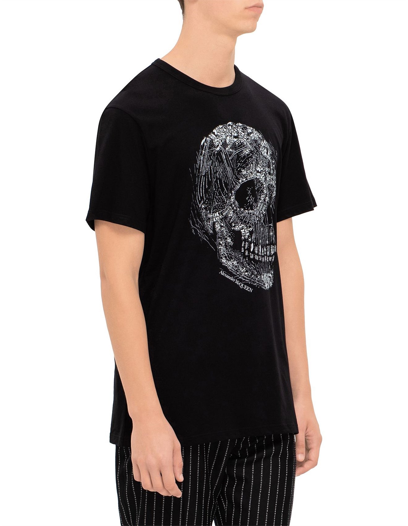 Alexander Mcqueen Crystal Skull Print T-shirt | David Jones