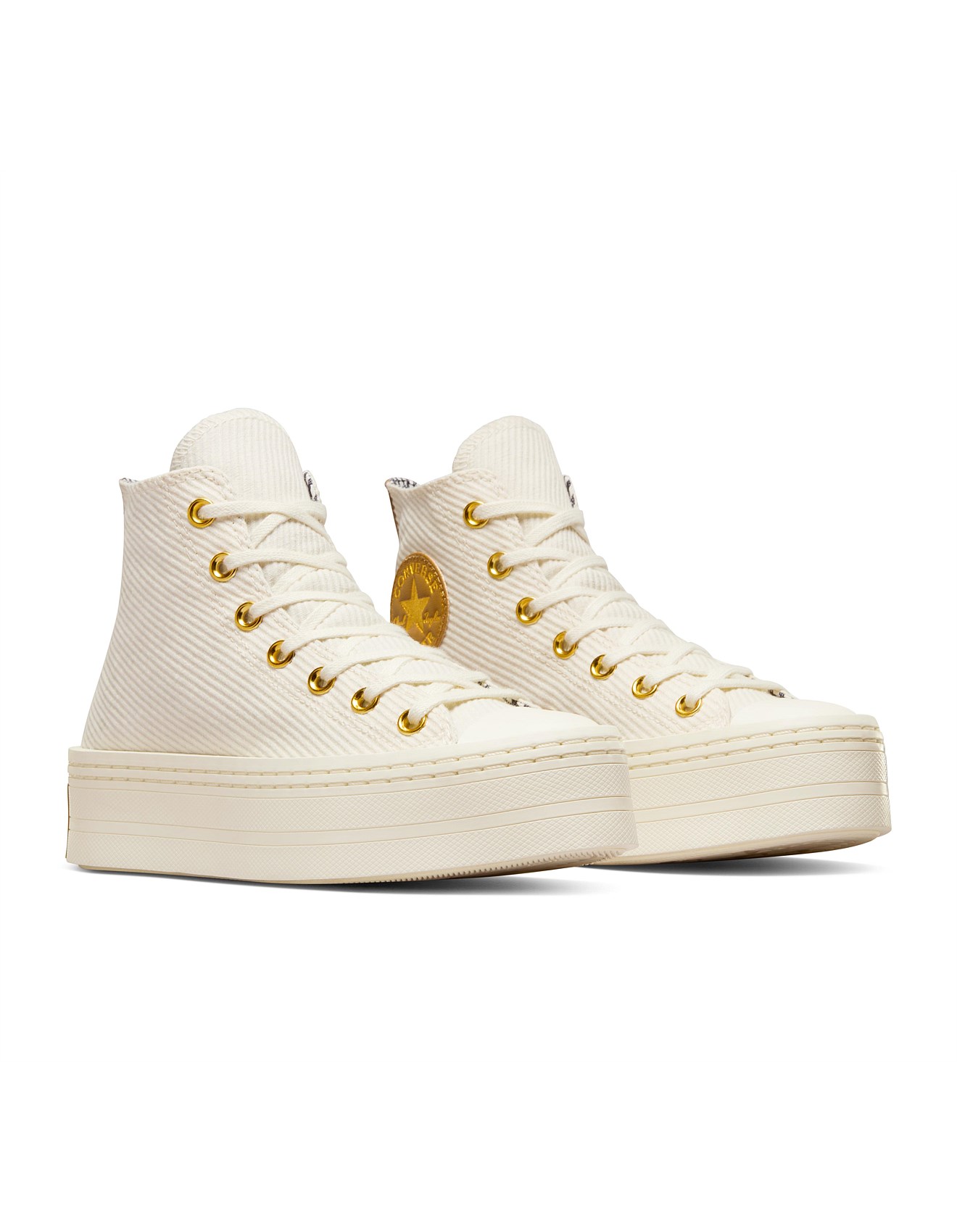 Golden Hits Elevated Gold Platform Chuck Taylor Butterfly Gold