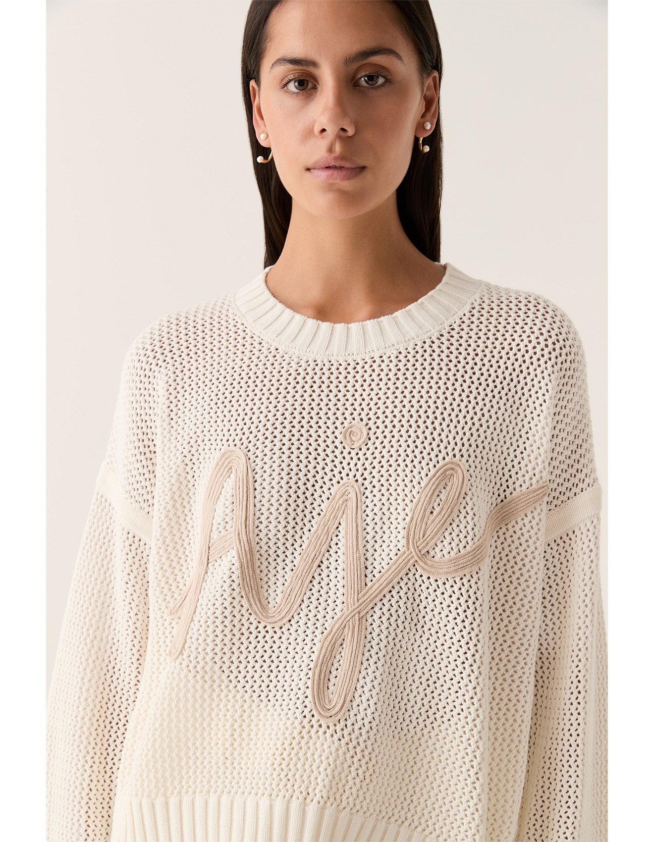 Aje Mural Oversized Logo Jumper | David Jones