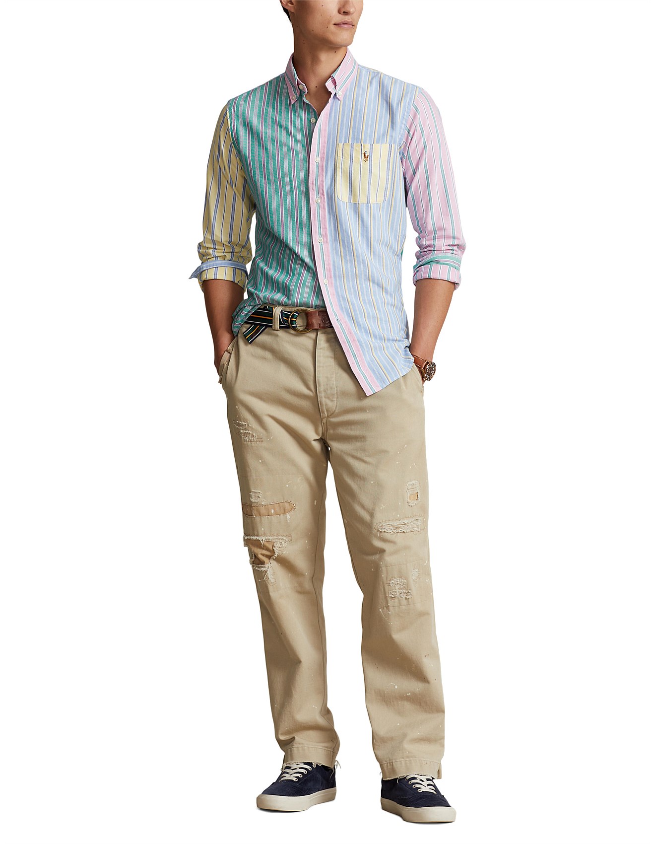 Polo Ralph Lauren Classic Fit Striped Oxford Fun Shirt David Jones