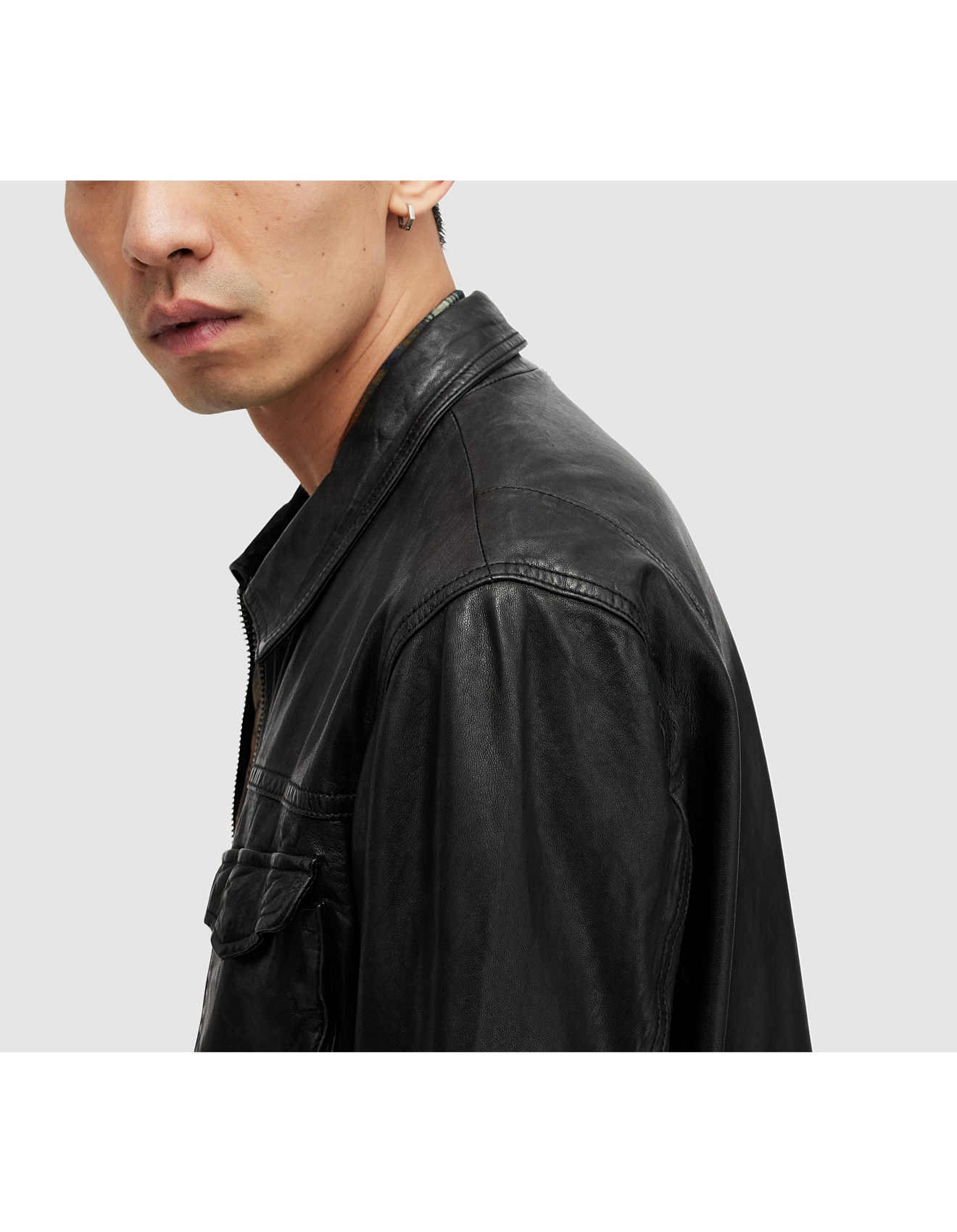 Allsaints Whilby Leather Jacket | David Jones