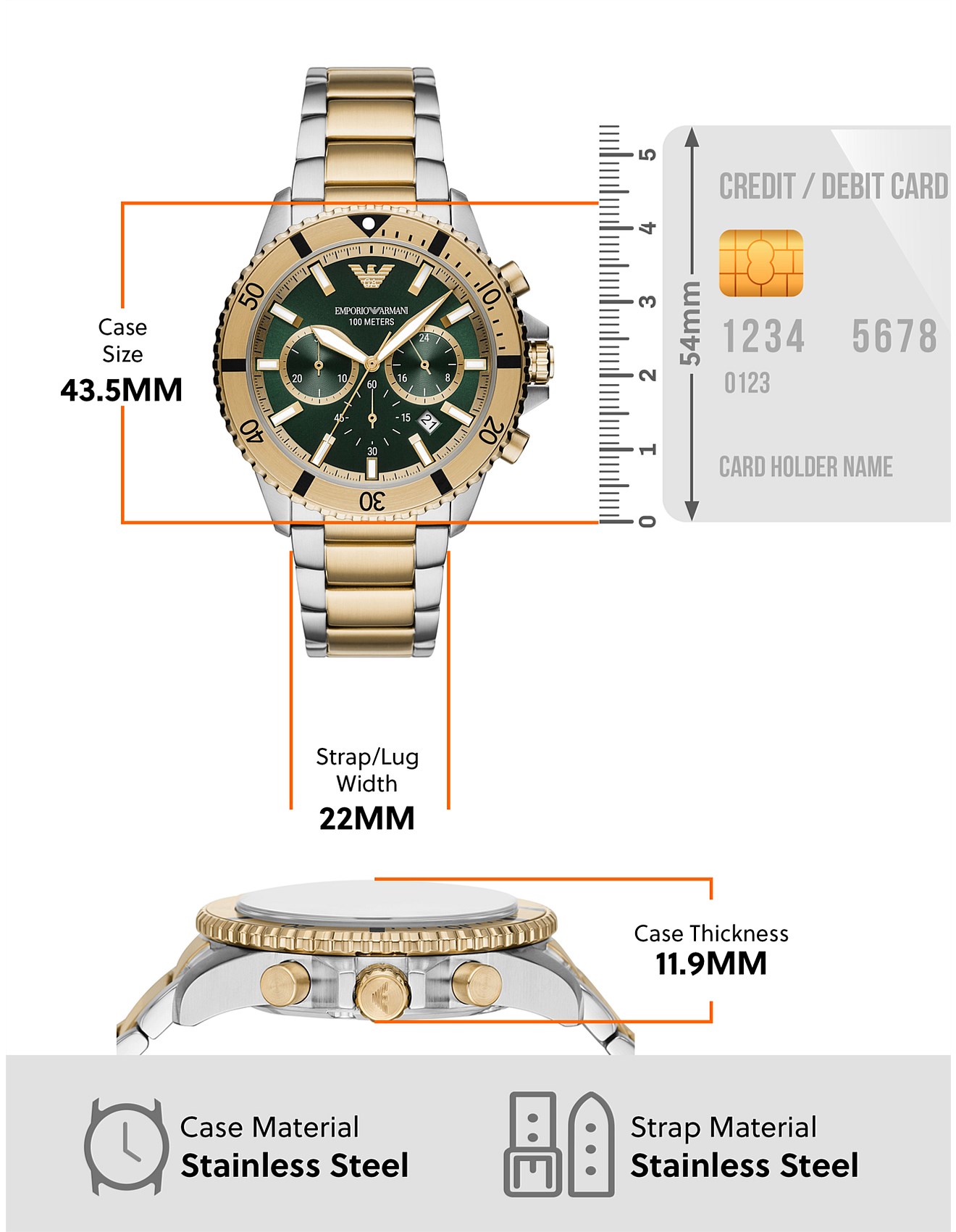 Emporio Armani Anillo Para Hombre Essential, Tamau00f1o