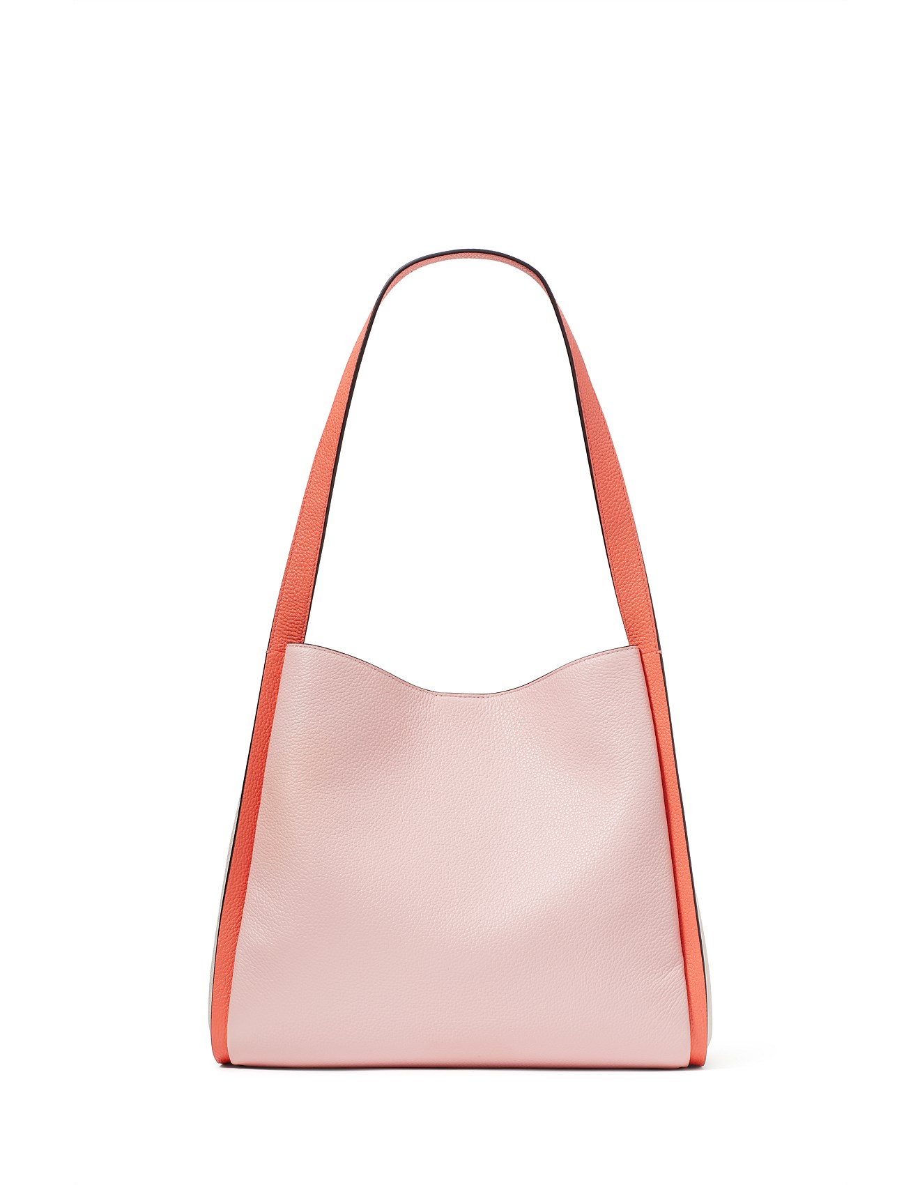 (取寄) ケイトスペード レディース デコ カラーブロック ペブルド レザー ラージ ショルダー バッグ Kate Spade New York women Deco Colorblocked Pebbled Leather Large Shoulder Bag Milk Glass Multi ケイトスペード Kate Spade ニューヨーク Deco Colorblocked Pebbled