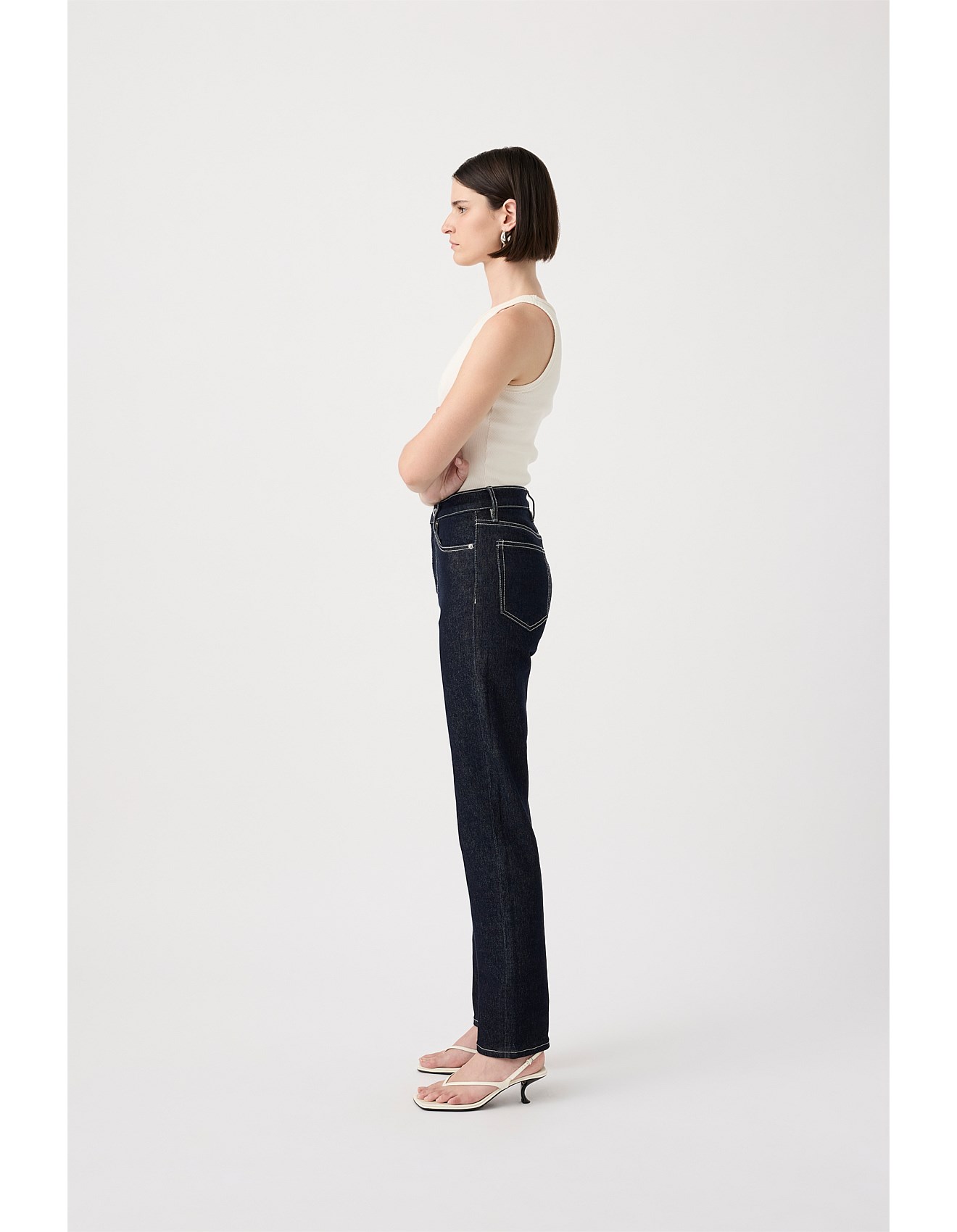 Outland Denim Zoe High Straight Jean David Jones