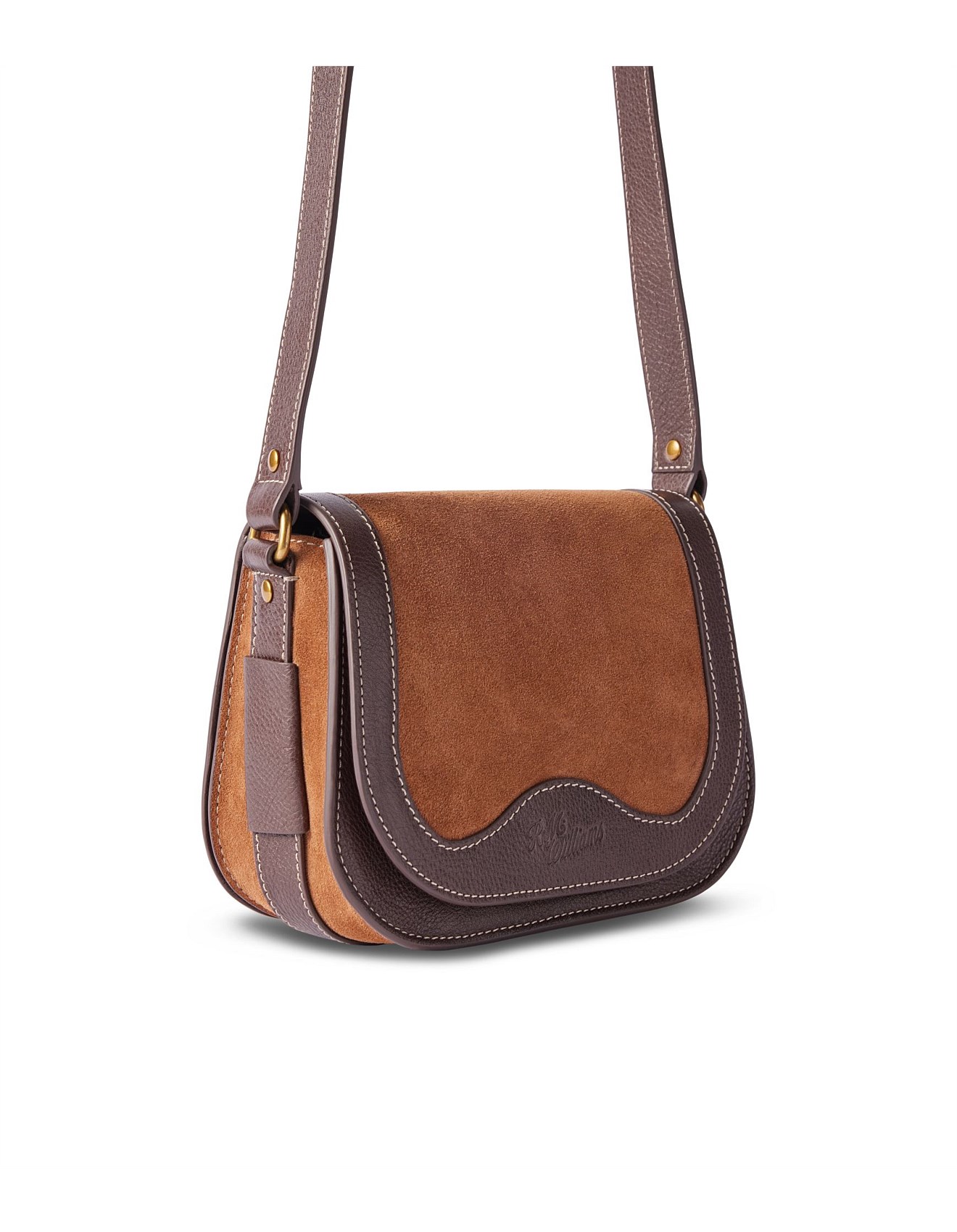 Joules Darby Joules Tan Leather Saddle Bag Joules Langton Mini