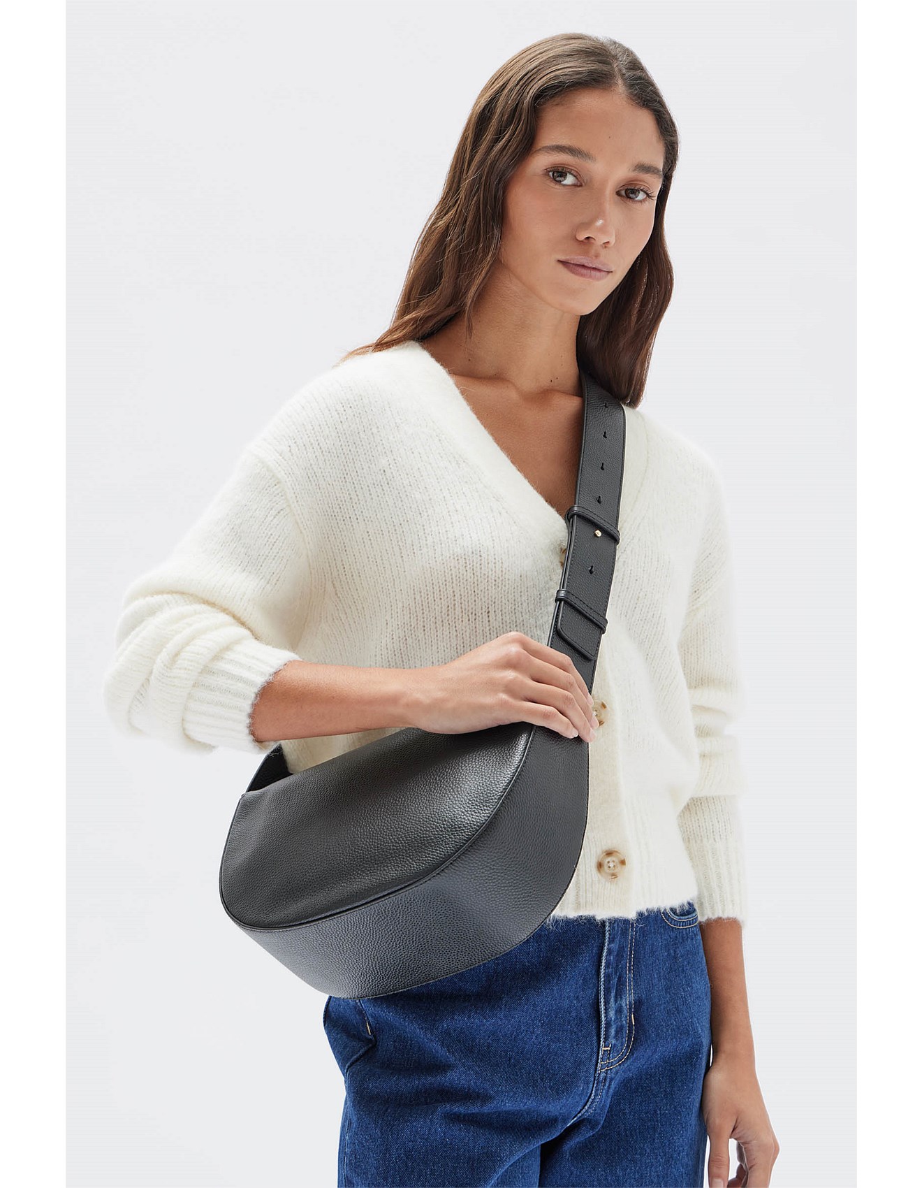 Assembly Label Pia Leather Bag Black | David Jones