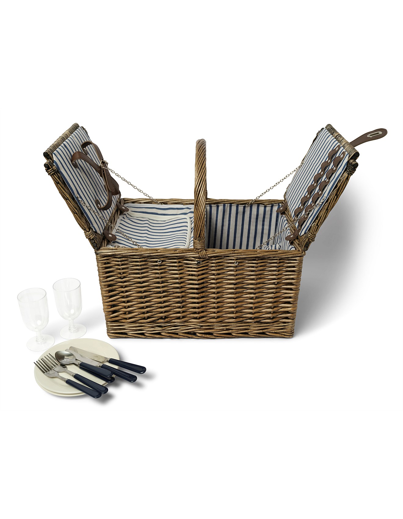 David Jones Collection Avalon Person Picnic Cooler Basket With