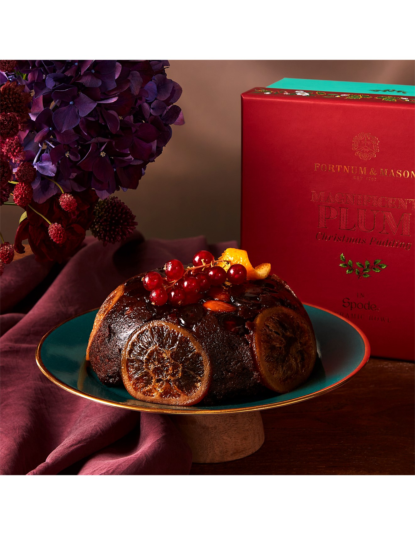Fortnum Mason Magnificent Spode Plum Pudding, 907g David Jones