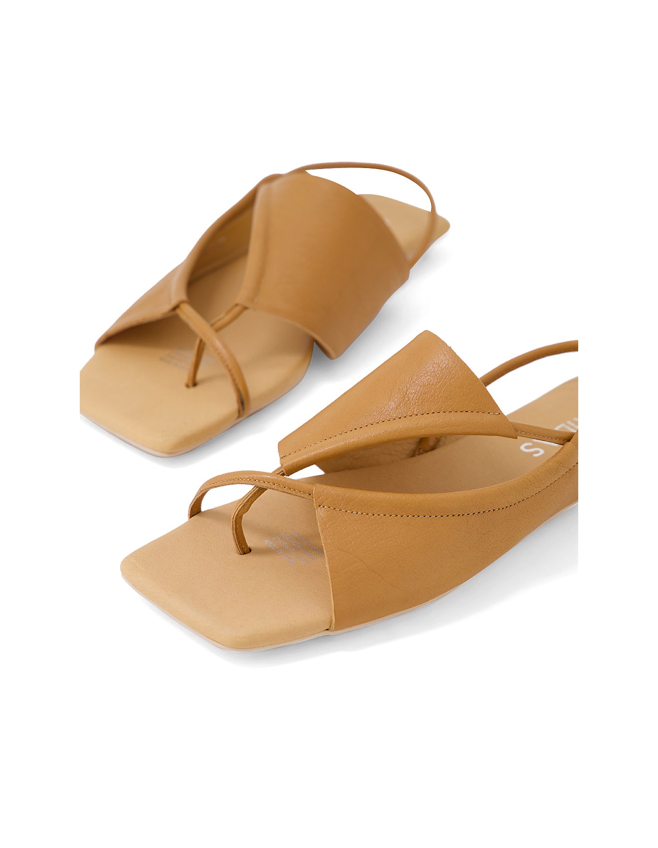 Midas Eggan Dark Tan Leather Sling Back Sandals | David Jones