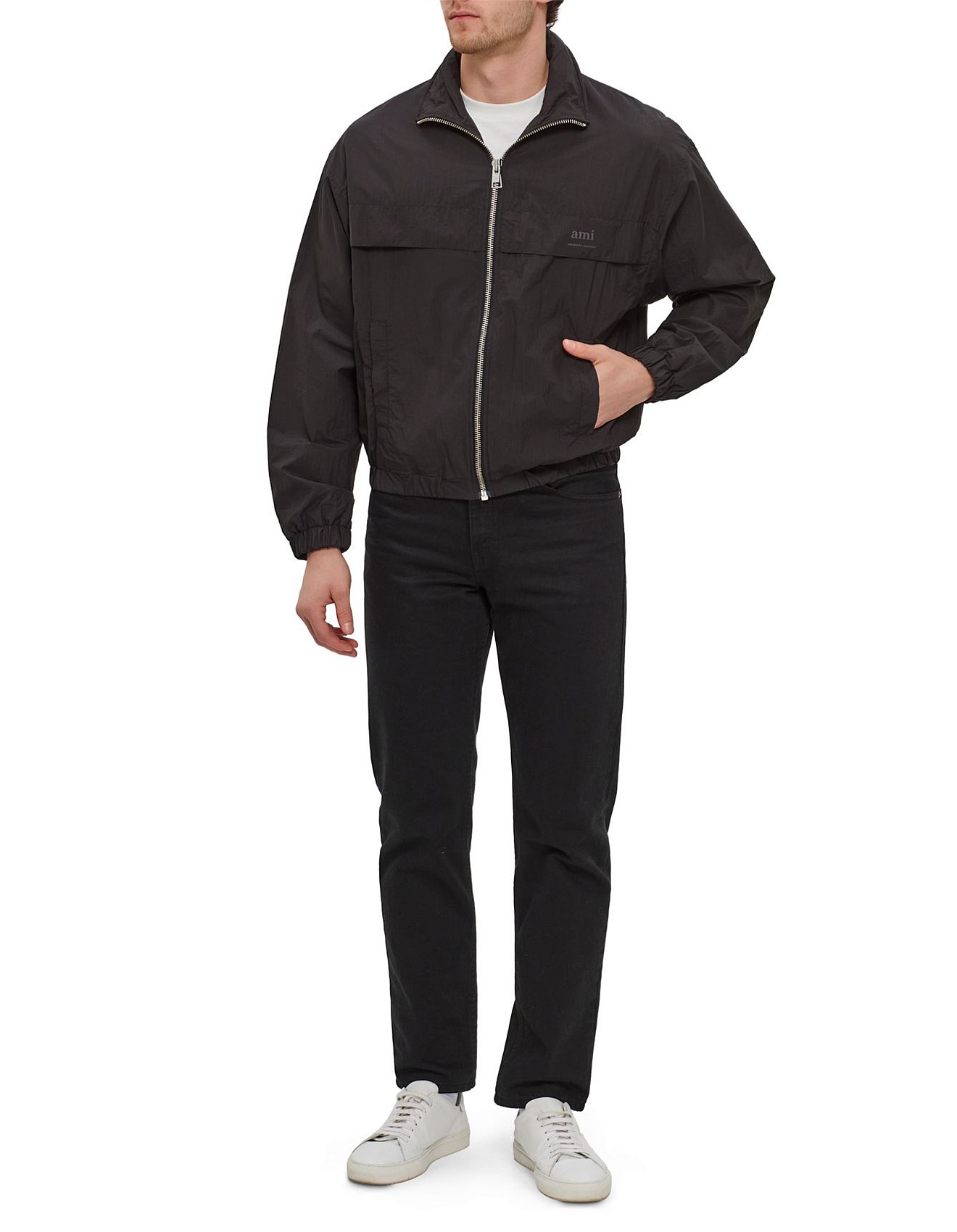 Ami Ami Windbreaker Jacket Black | David Jones