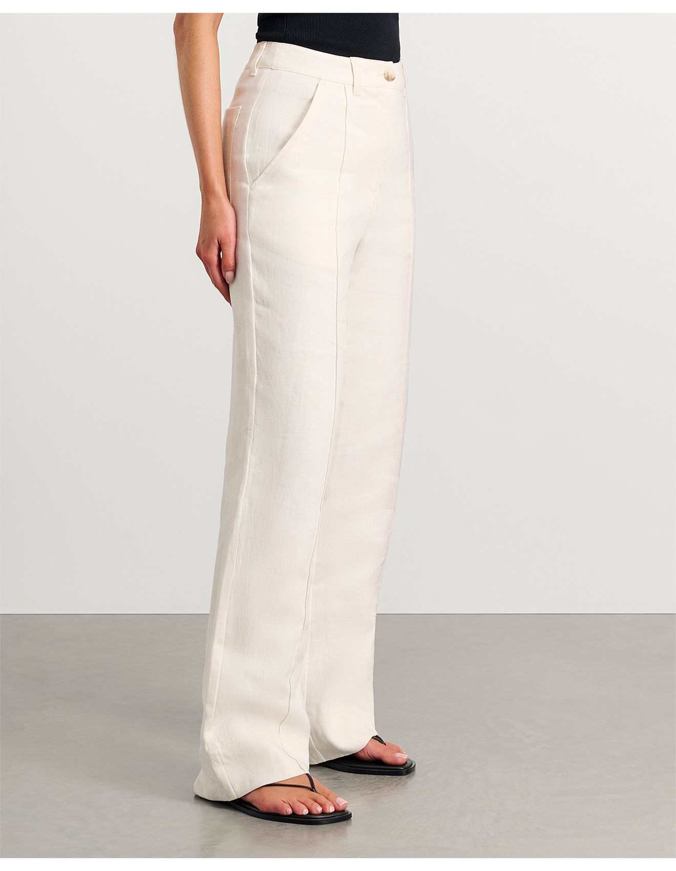 Jag Kayla Linen Pintuck Pant | David Jones
