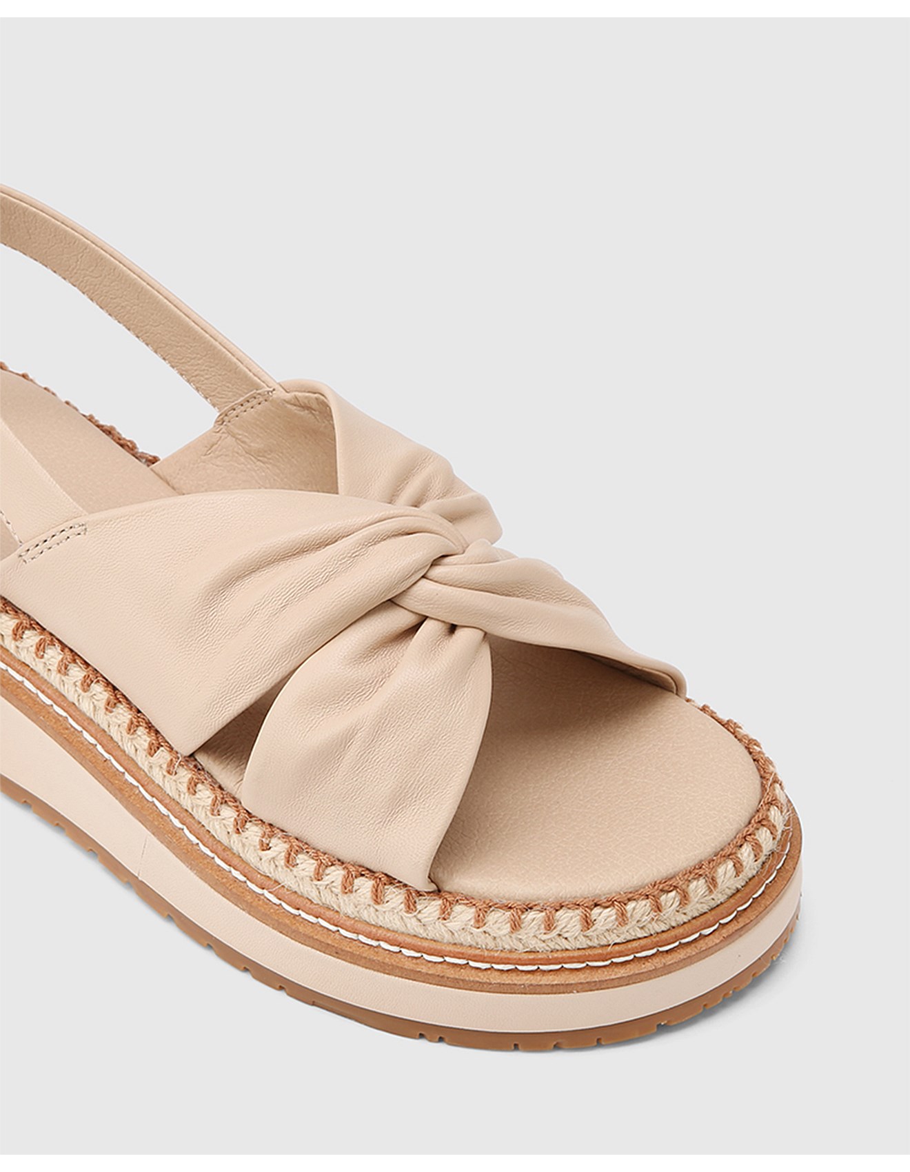 Gandy Platform Sandal Debacle White/Silver Leather Sandals By