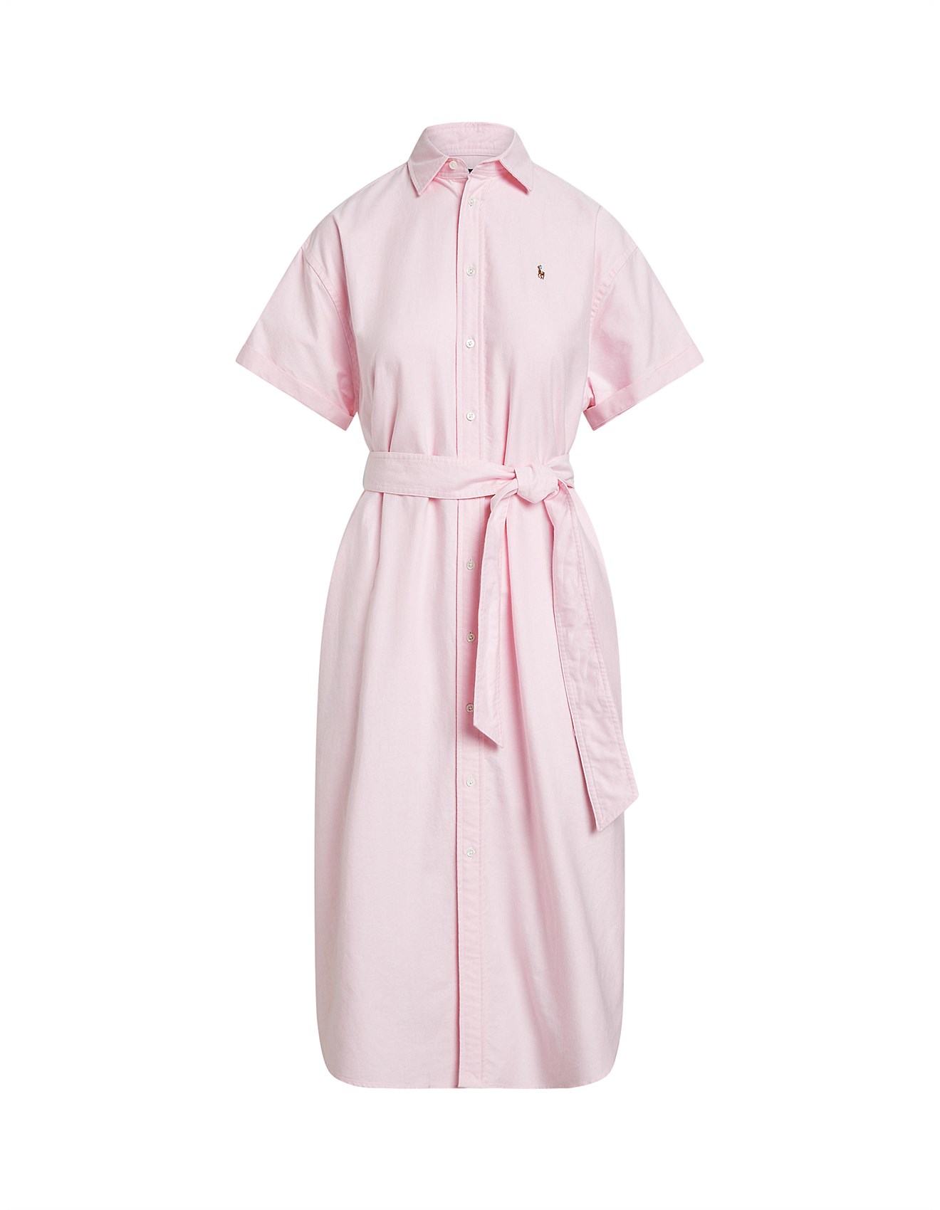 Polo Ralph Lauren Belted Short-sleeve Oxford Shirtdress | David Jones