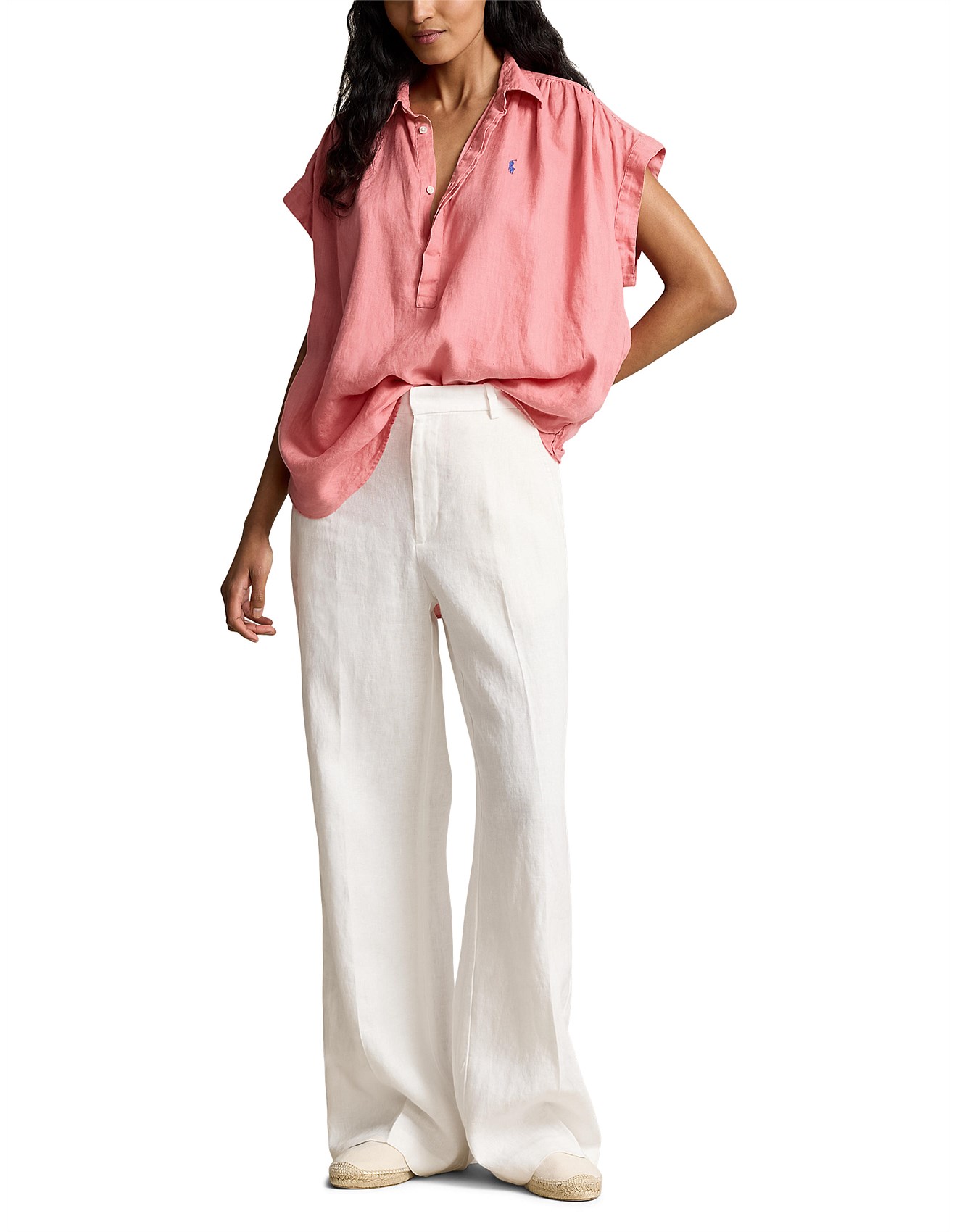 Polo Ralph Lauren Linen Popover Shirt David Jones