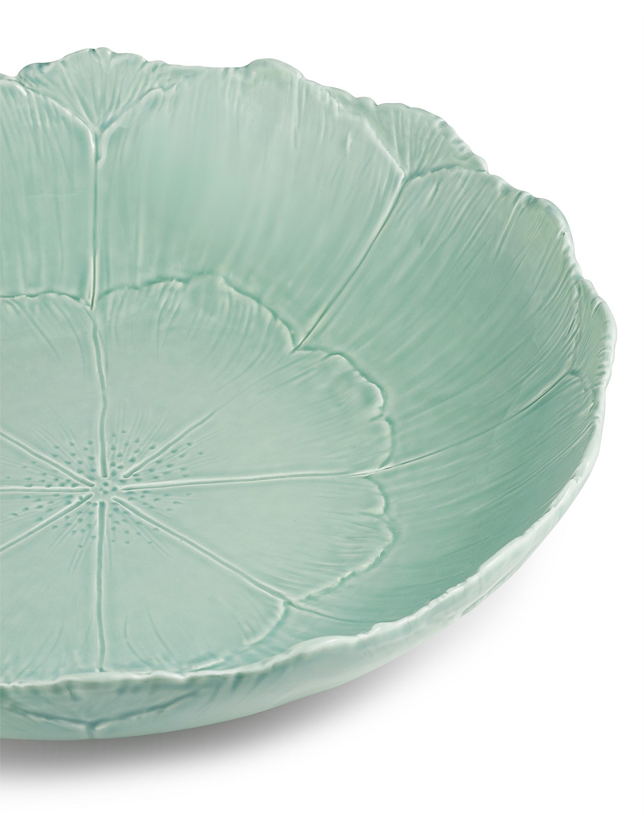 Aquazzura Casa Cherry Blossom Large Salad Bowl 31.5cm Celedon Green