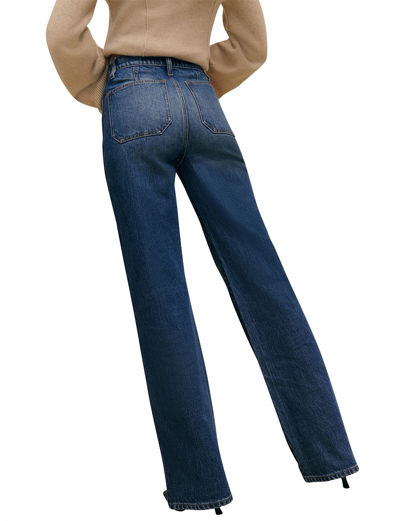 Reformation Alyssa High Rise Wide Leg Long Jeans David Jones