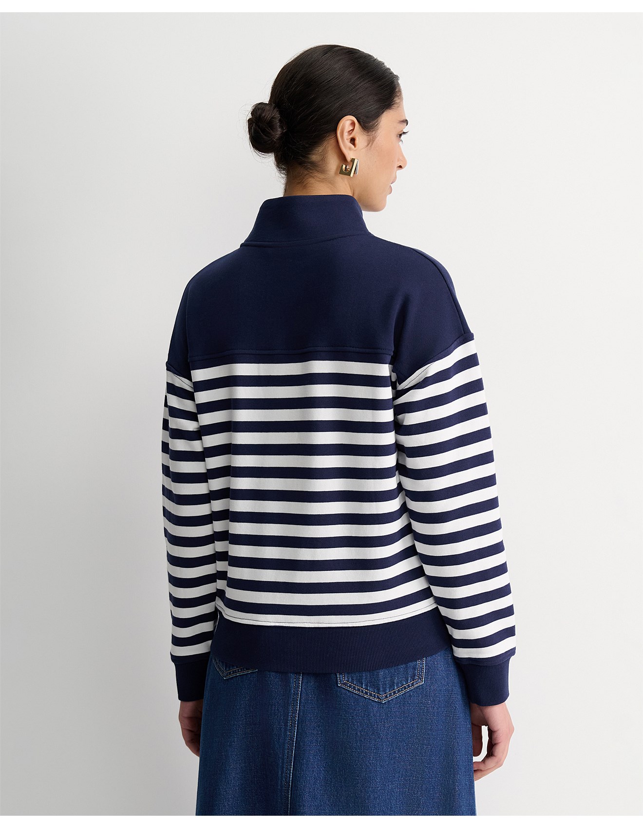 Sportscraft Sc Stripe Quarter Zip Sweat | David Jones