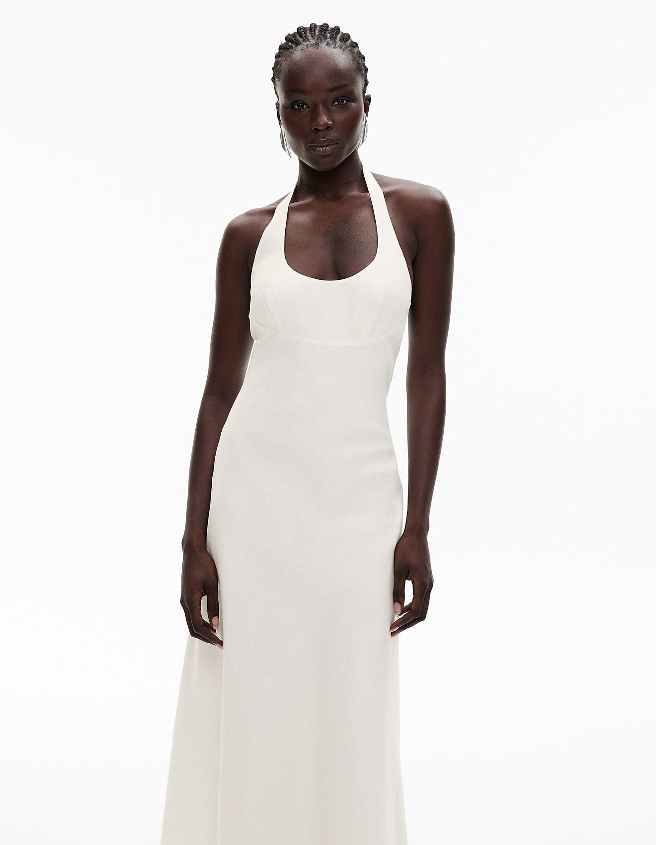 ワンピース THEREDTHREAD S backless halter dress S backless halter dress miniTHEREDTHREAD