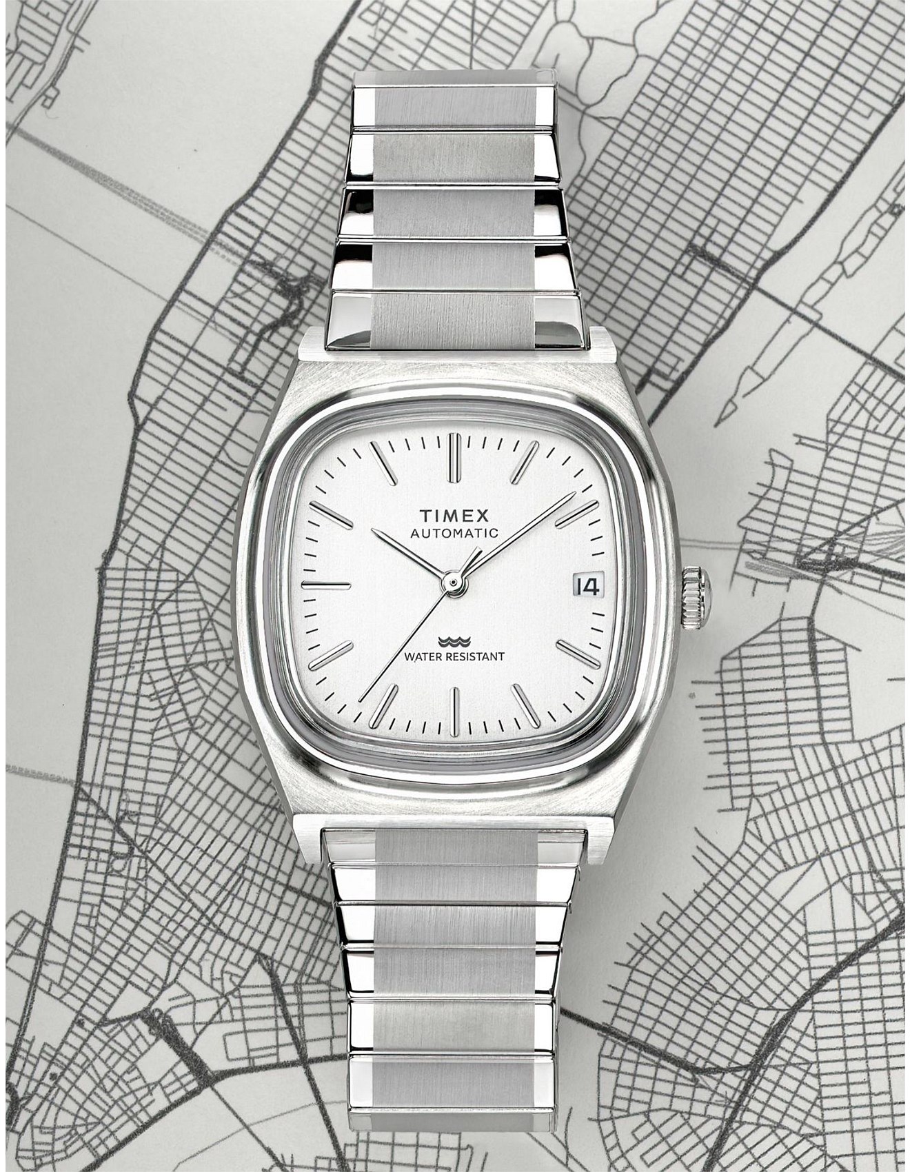 Timex Timex Auto 1983 Reissue Silver Silver Bracelet | David Jones