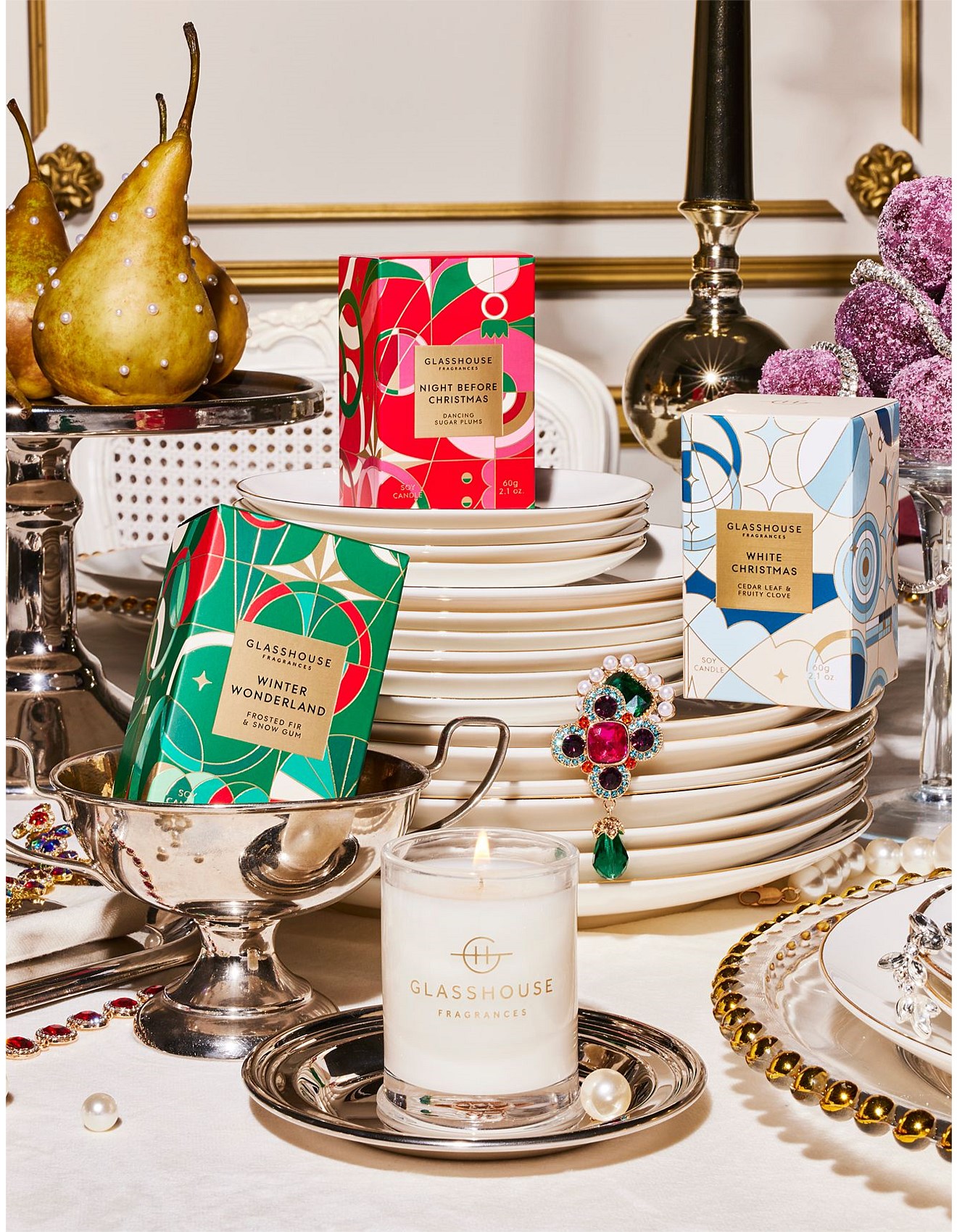 Glasshouse Fragrances Christmas Candle Trio X 60g David Jones