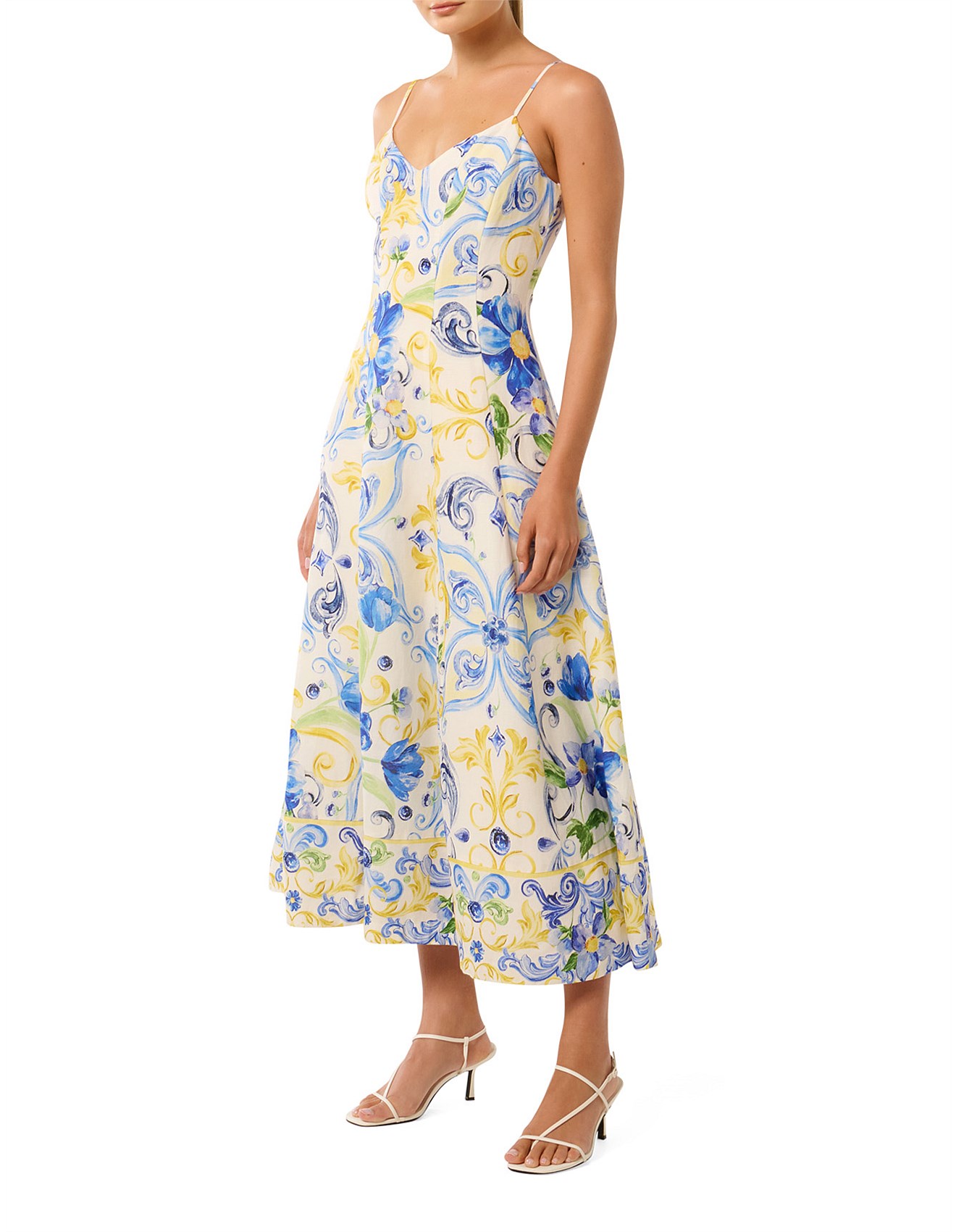Forever New Chiara Printed Panel Midi Dress | David Jones