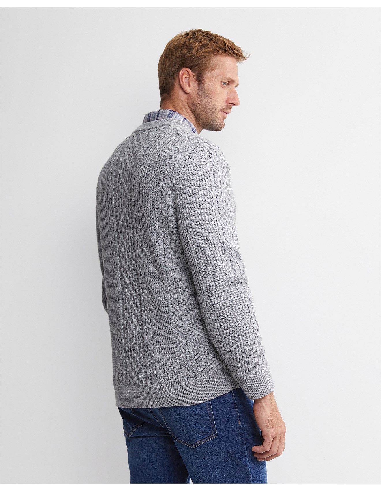 Sportscraft Joshua Cable Crew Knit | David Jones
