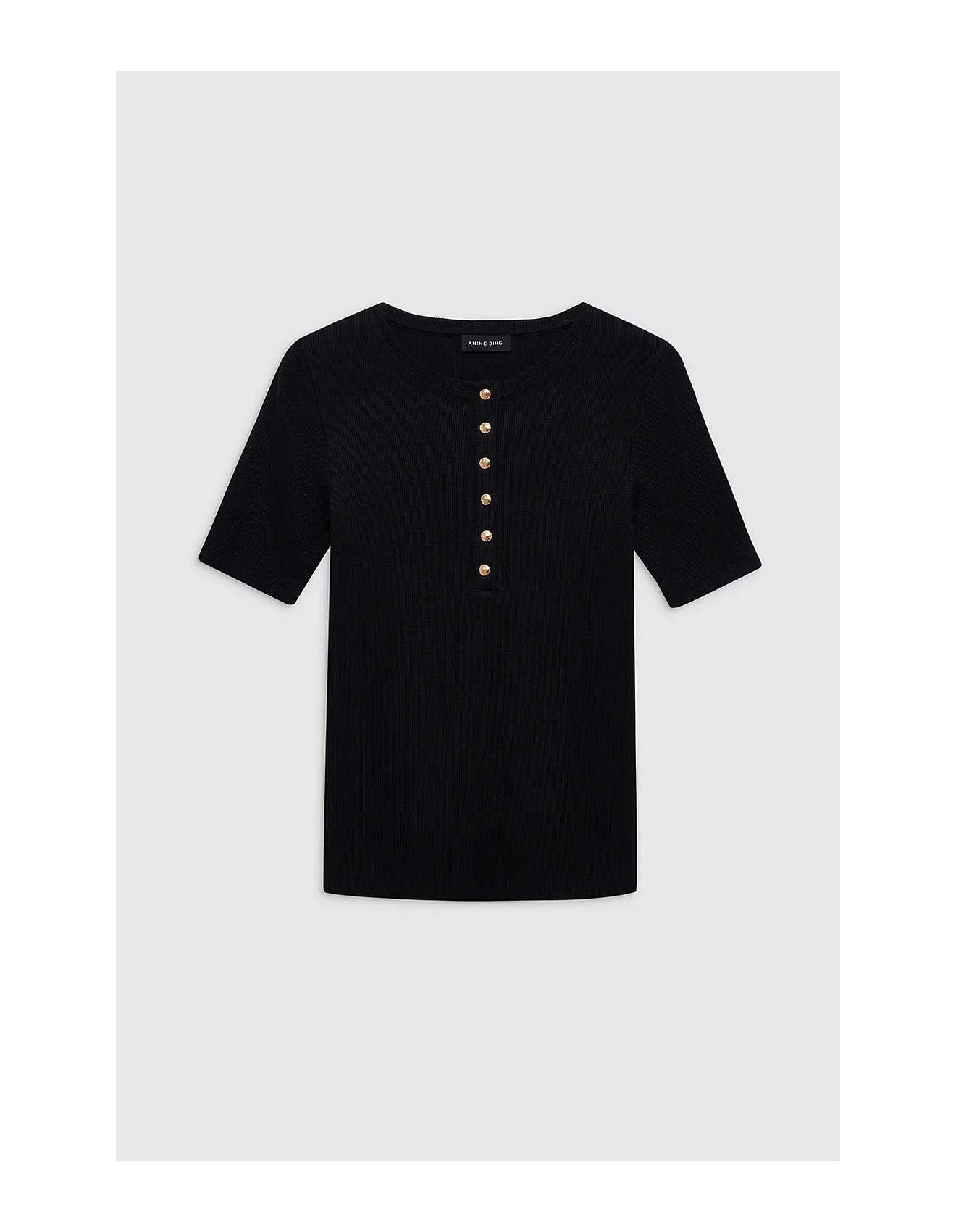 Anine Bing Alessia T-shirt -Black | David Jones