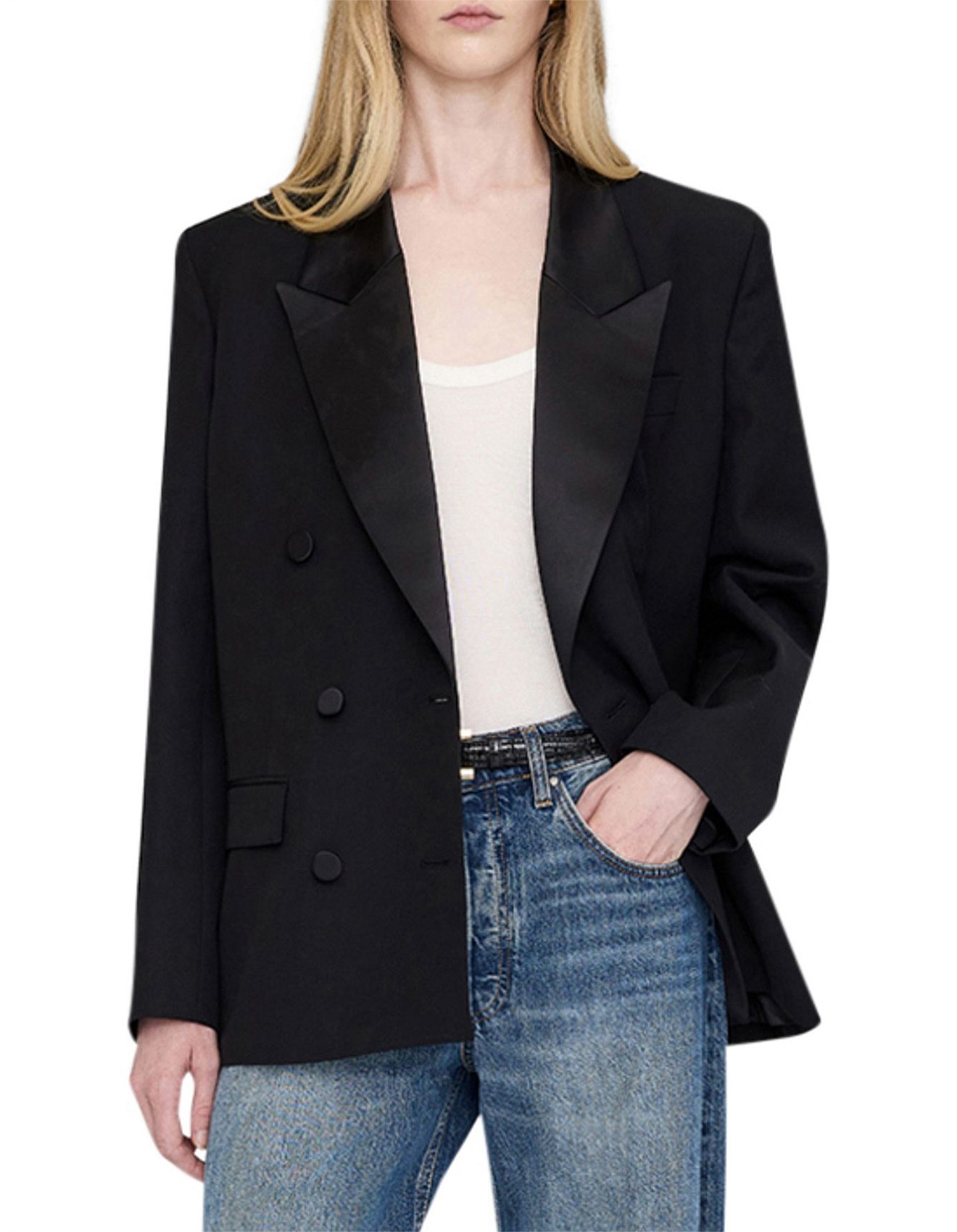 Anine Bing Ross Blazer -Black | David Jones