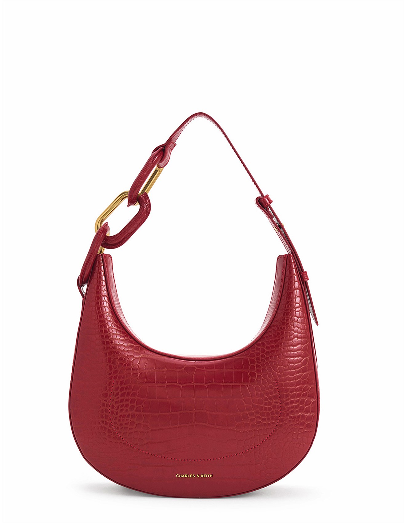 Charles Keith Kora Croc-effect Moon Bag David Jones
