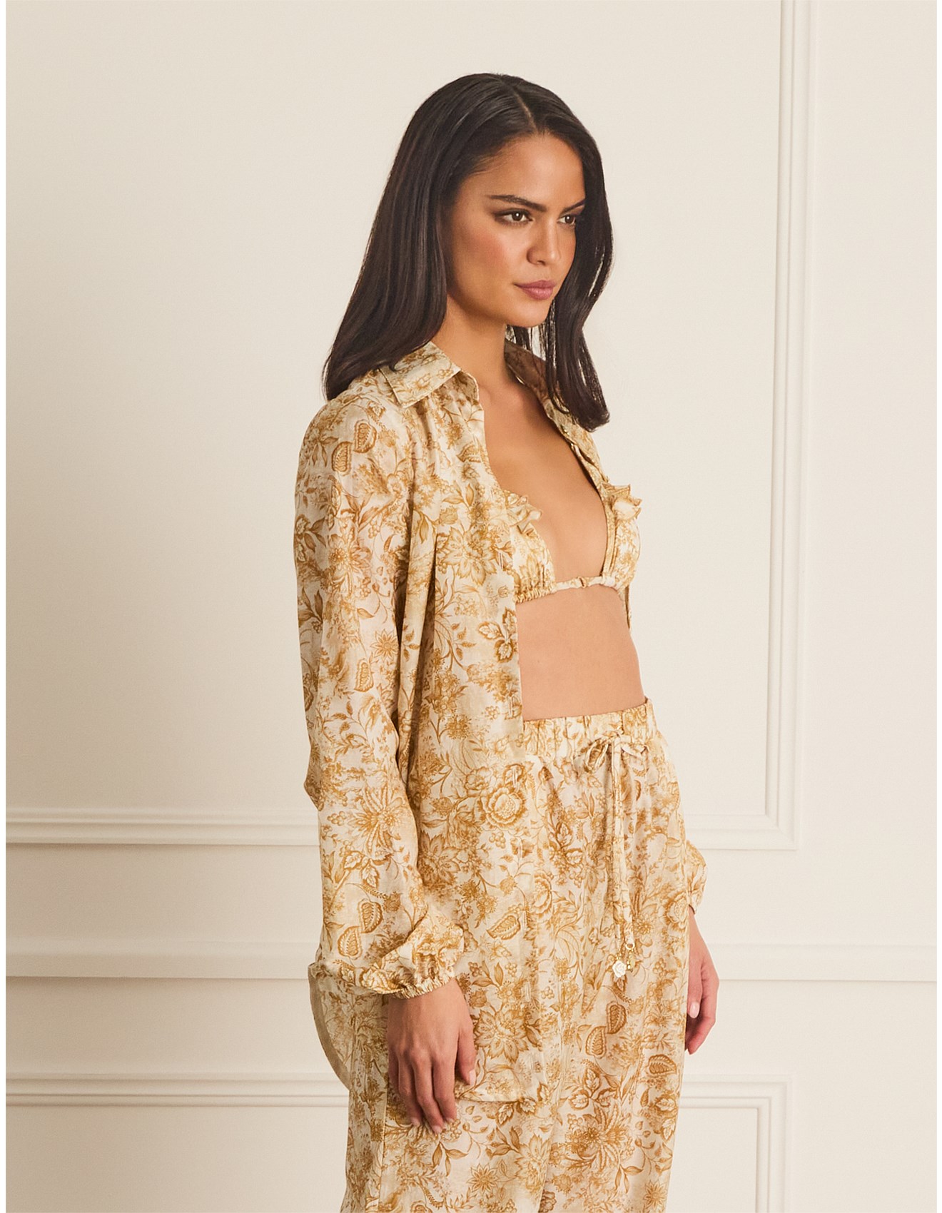 Aqua Blu Luminary Odilia Beach Shirt David Jones