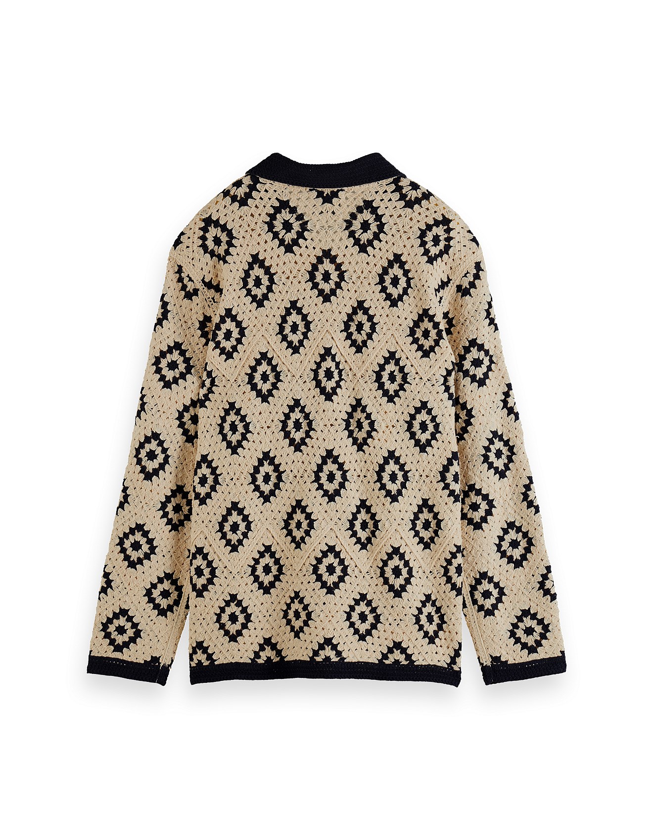 Scotch & Soda Crochet Knitted Shirt Long Sleeves | David Jones