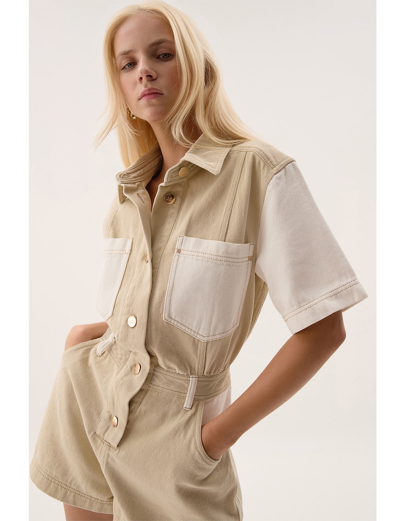 Aje Studio Sadie Denim Playsuit David Jones