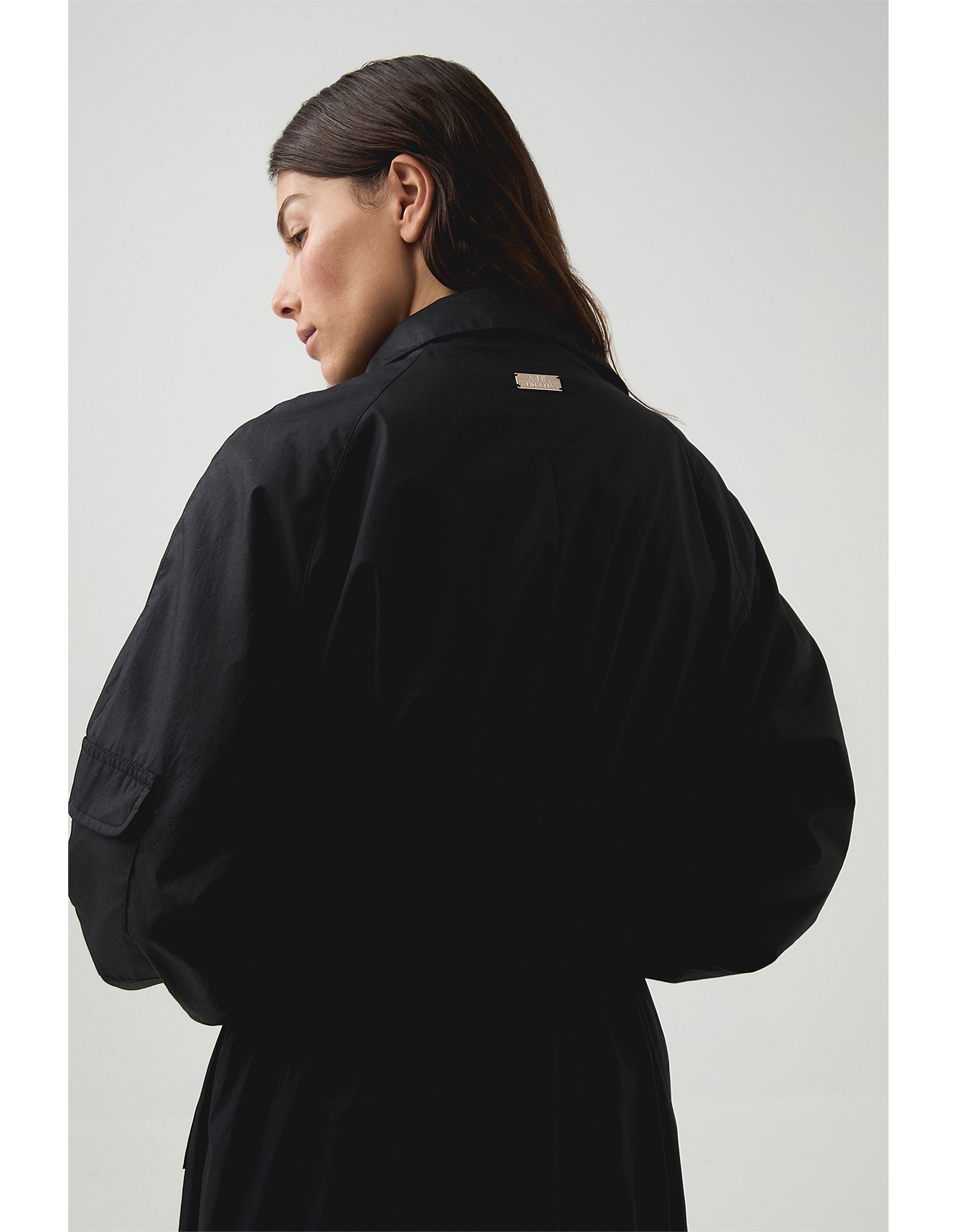 【A&S】Hooded short coat ブラック美品 black_0253U11320043_Hooded-