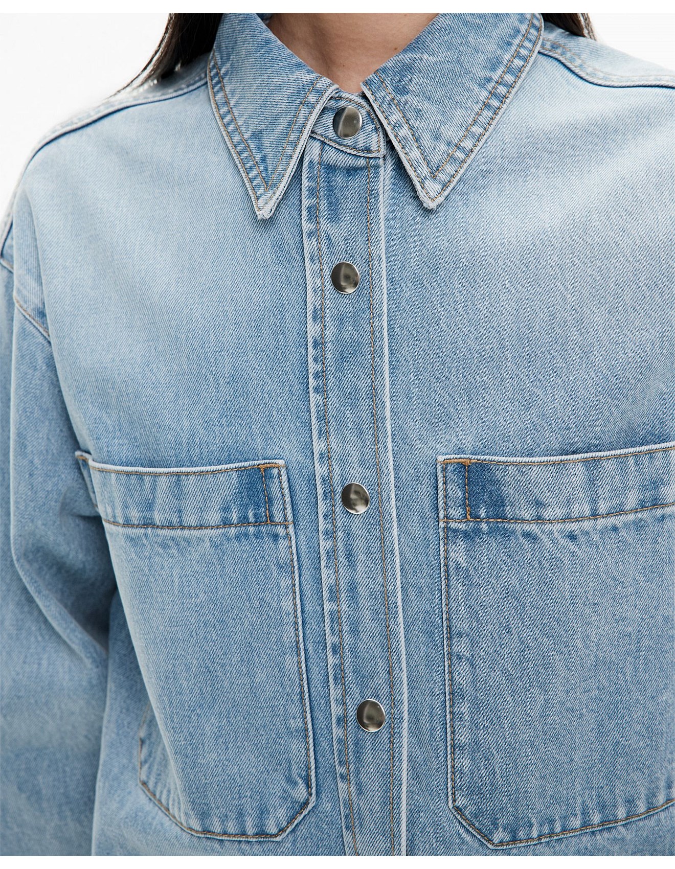 Witchery Denim Snap Shirt | David Jones