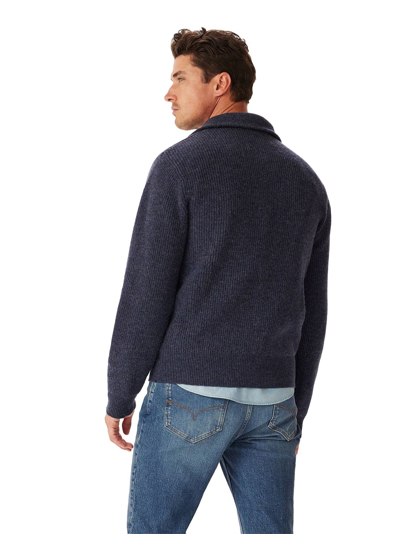 R.m. Williams Linton 1/4 Zip Lambswool Knit | David Jones