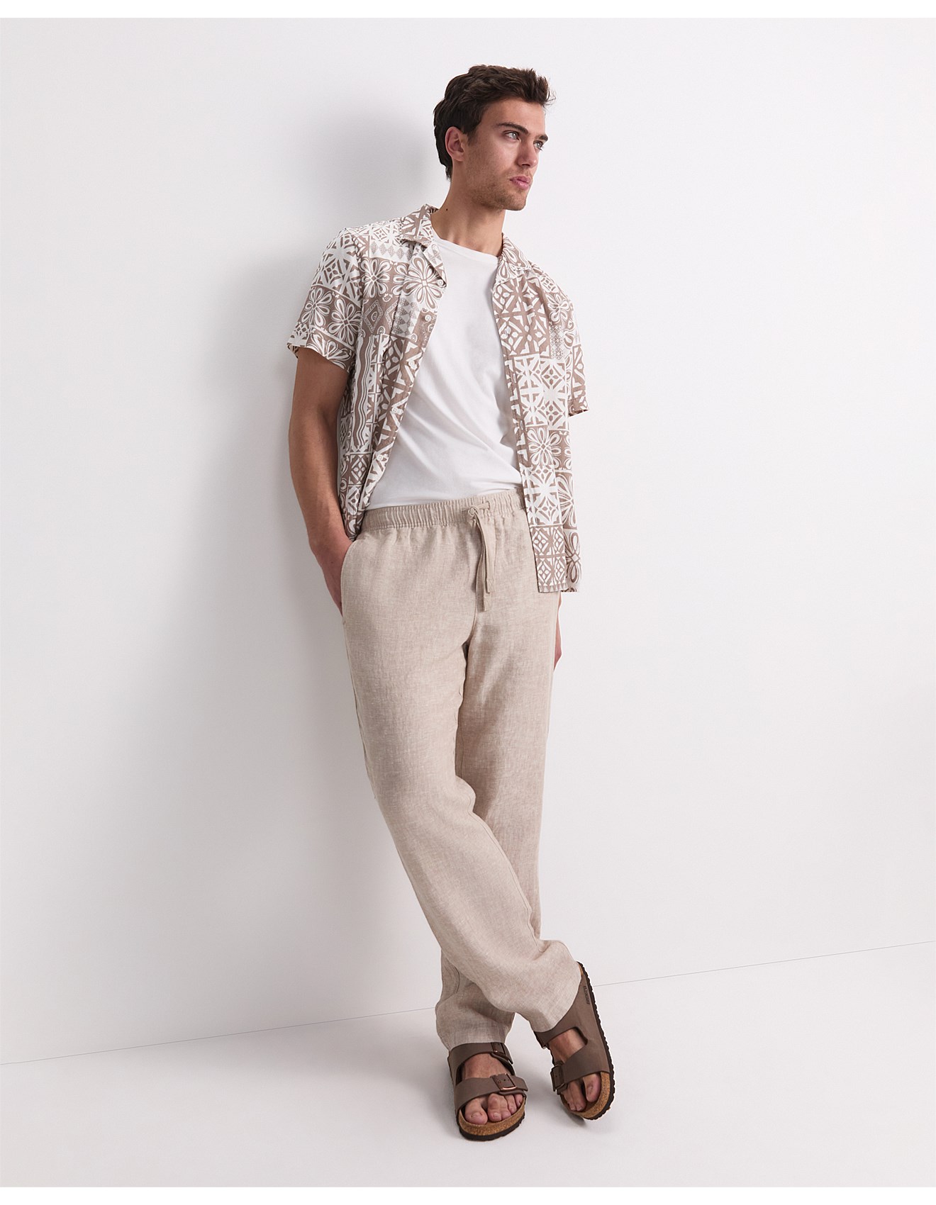 user_c72fbf4c　新品　Plage COTTON LOOSE Sportscraft Caffery Yarn-dyed Linen Pant | David Jones