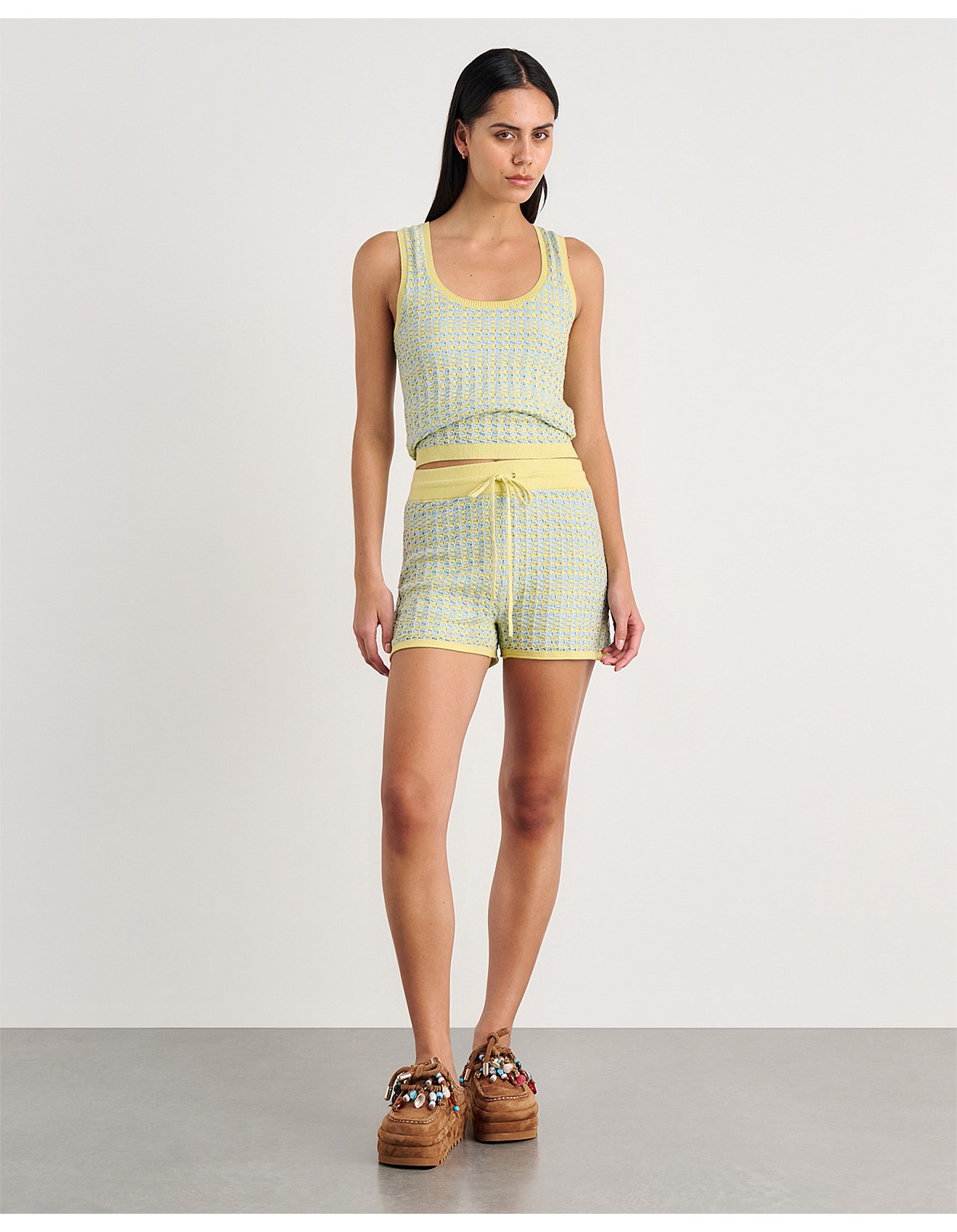 Jag Contrast Knit Short | David Jones