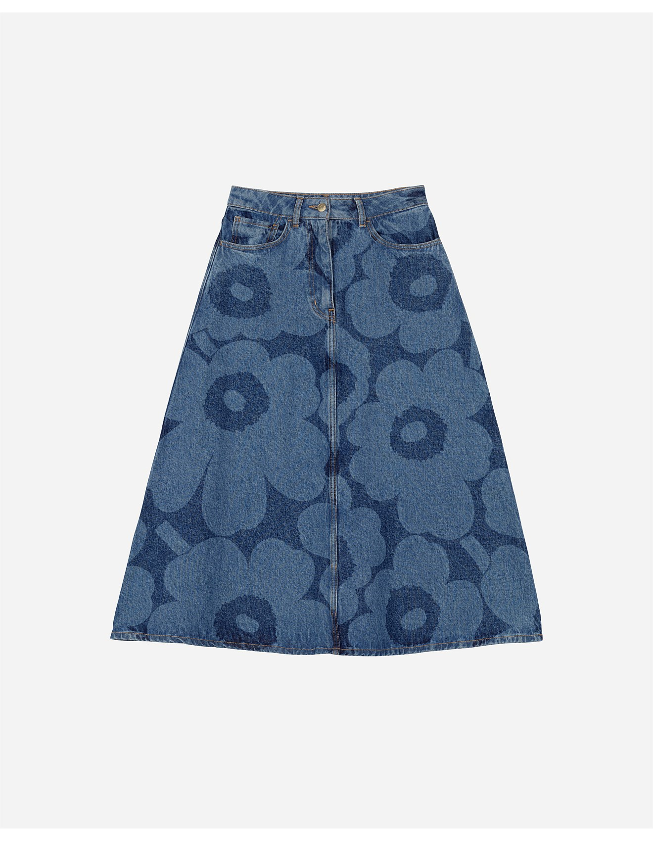 marimekko UNIKKO マリデニム Maridenim Vaihe Unikko Jean shirt | Marimekko