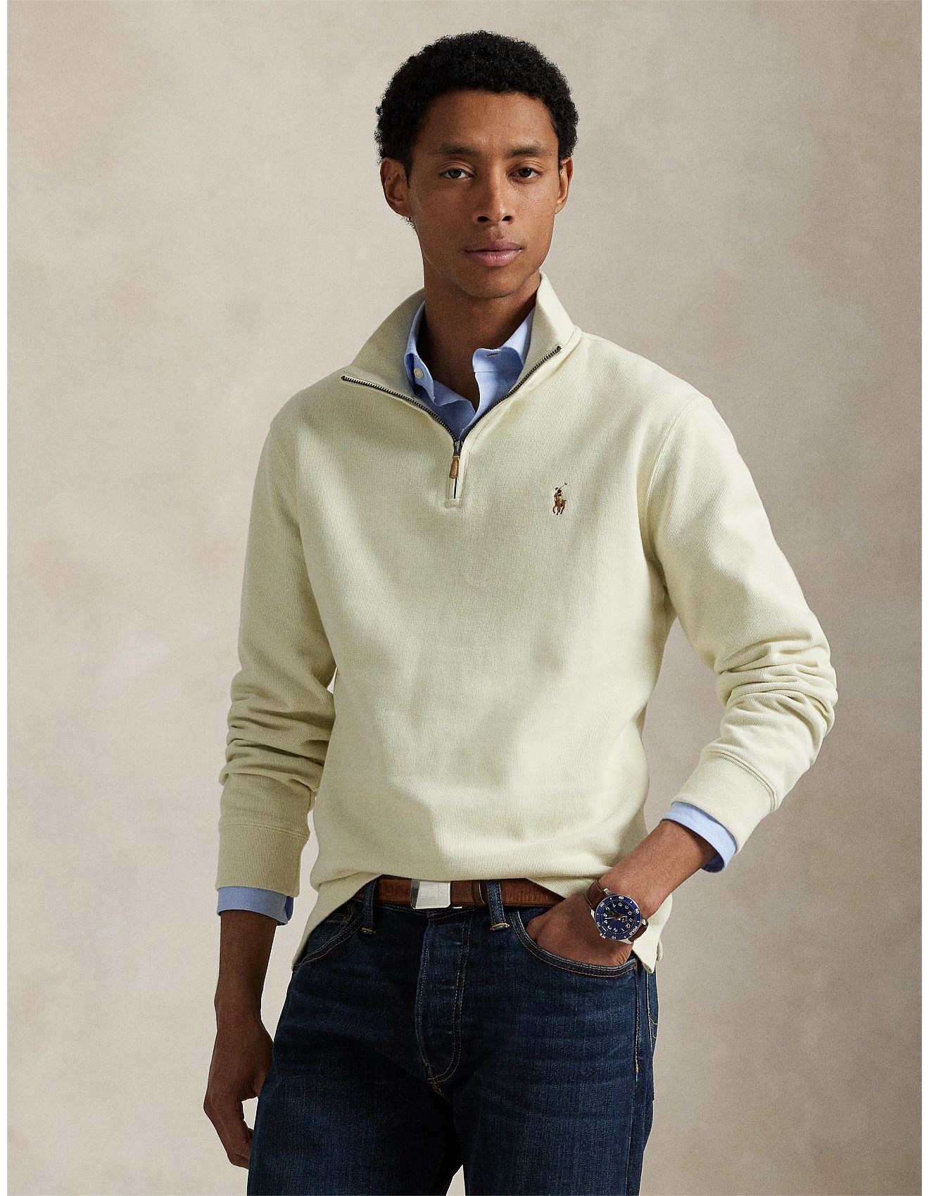 Polo Ralph Lauren Estate-rib Quarter-zip Pullover | David Jones