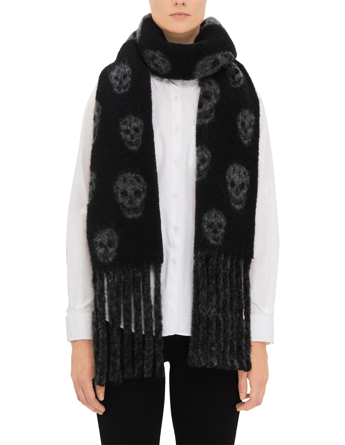 Alexander Mcqueen Cosy Classic Skull Scarf | David Jones