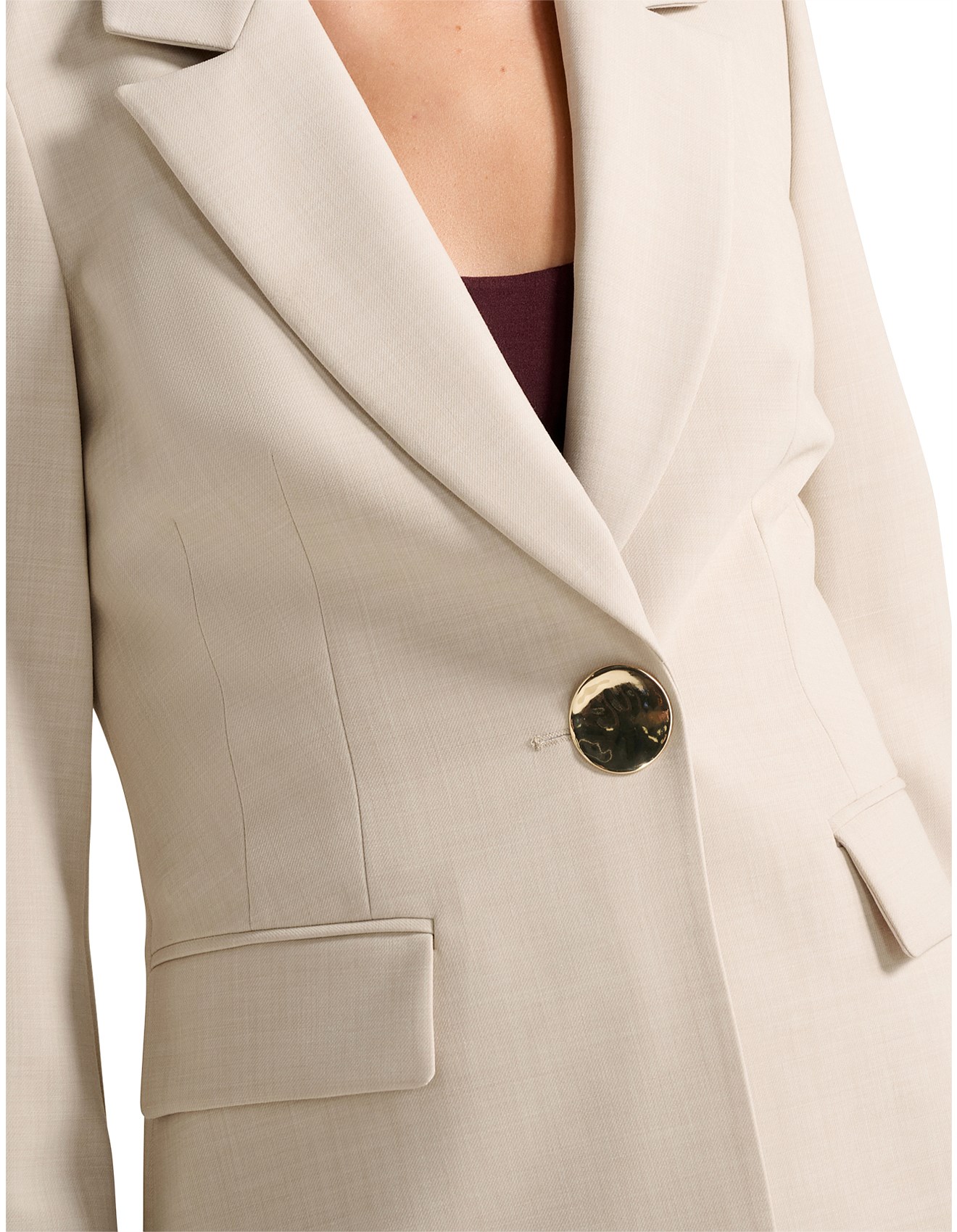 Forever New Lulu Gold Button Blazer | David Jones