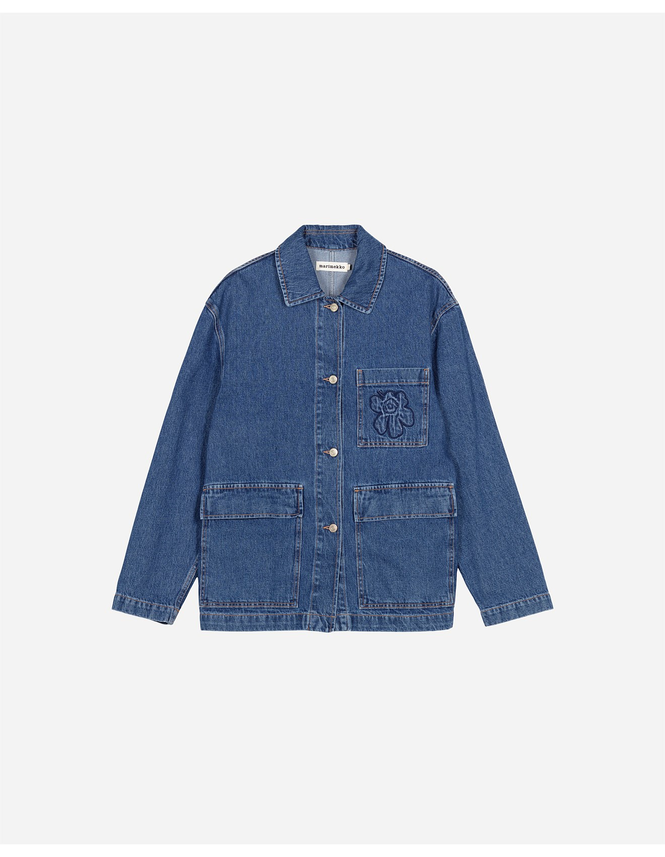 Marimekko Maridenim Poweri Unikko Plcmt Denim Jacket David Jones